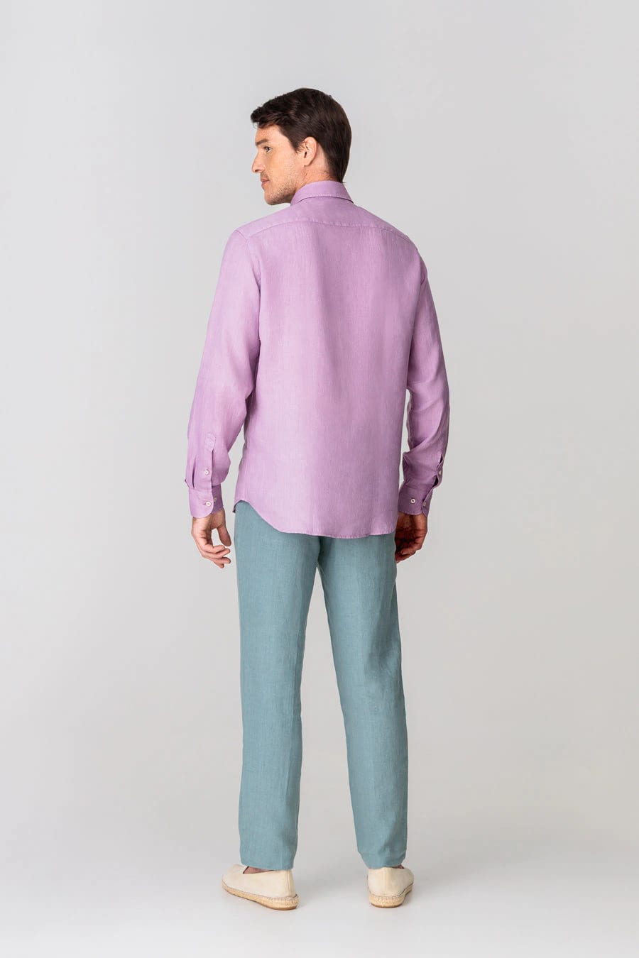 Men's linen pants grey donato - imagen 3
