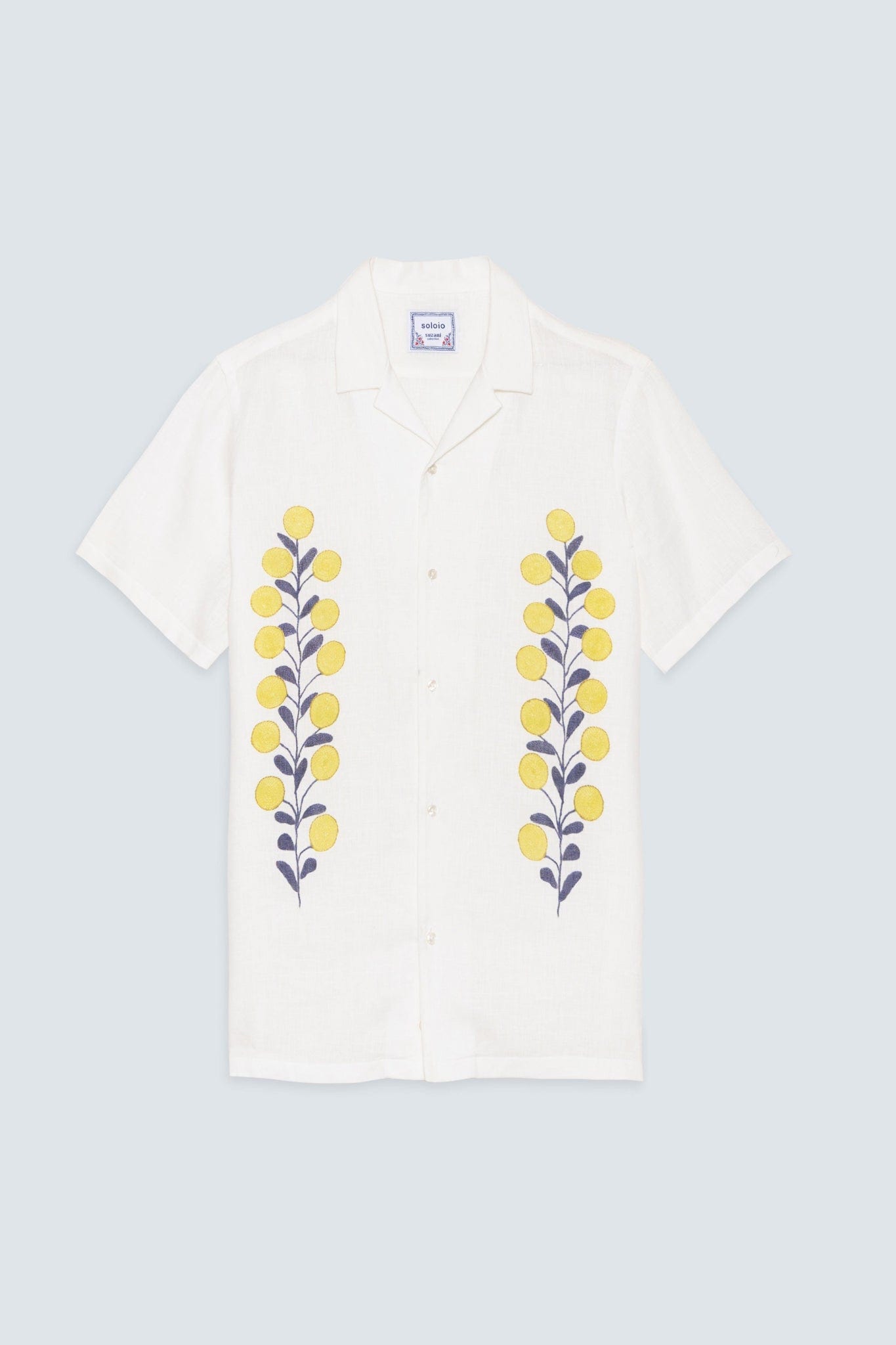Men's linen shirt yellow mirzo - imagen 1