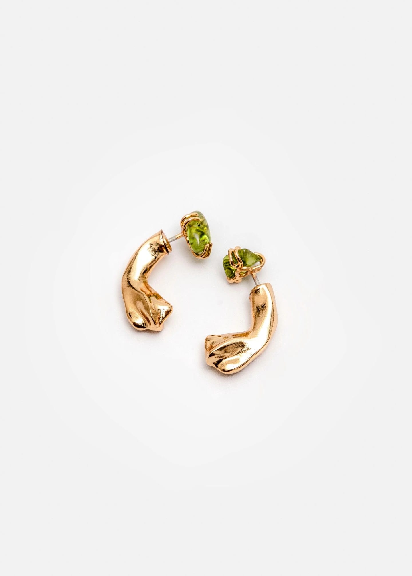 Aretes Peridoto Mini Petal Curve - imagen 3