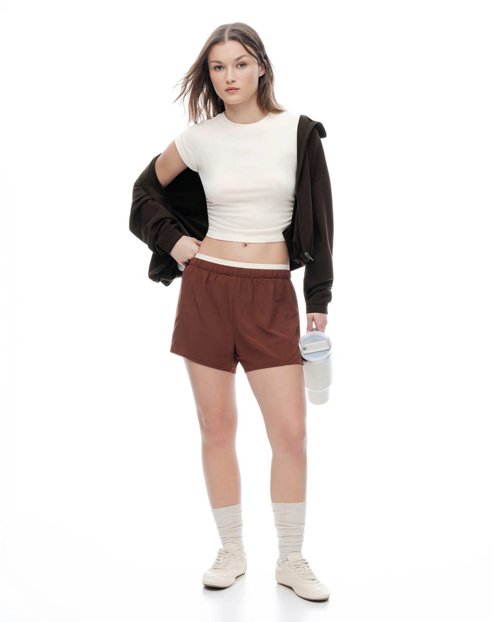 Short deportivo café mujer - imagen 1