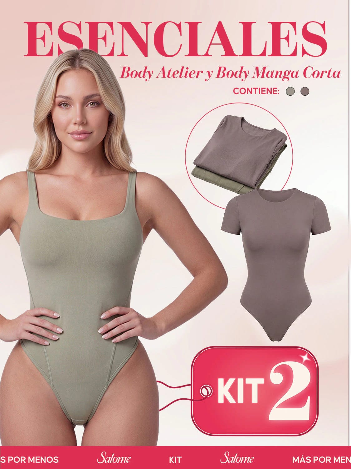 Kit Body Atelier Espalda Profunda & Manga Corta Sin Costuras | Salome 5004 & 5007 | 01L5 - imagen 3