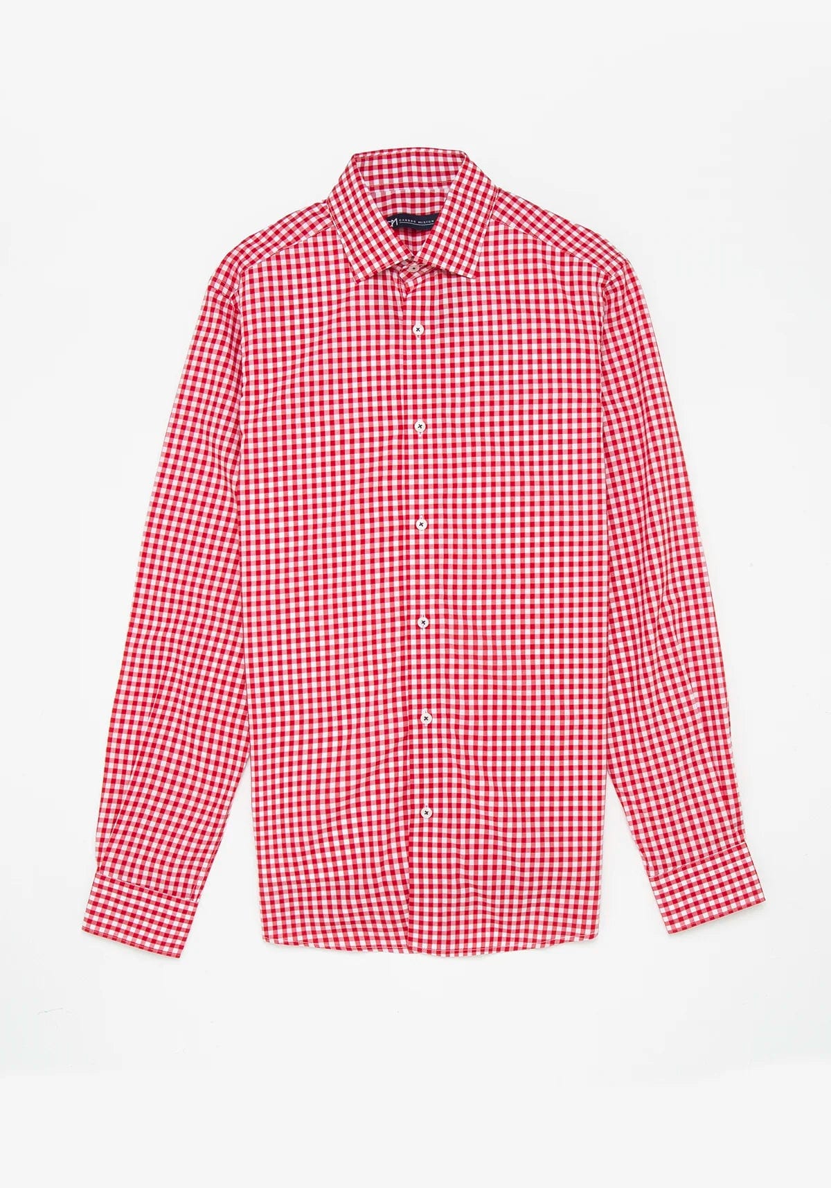 Camisa Popelín Cuadro Vichy Algodón Rojo - imagen 1