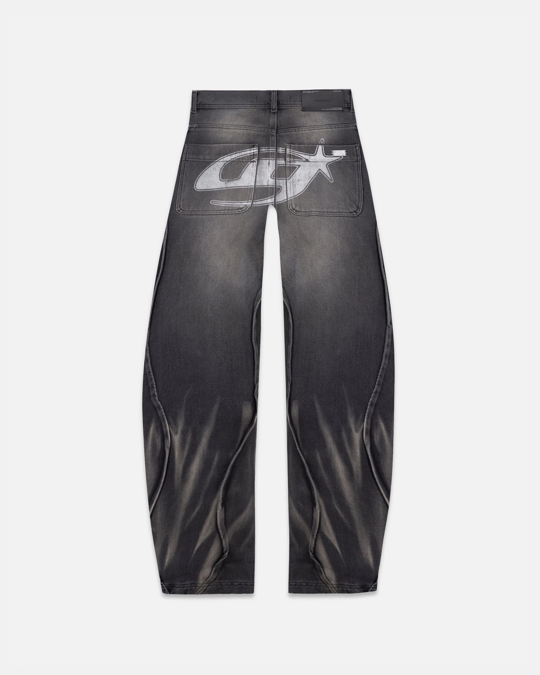 W Act 1 UG Star Barrel Vein Jean Washed Black - imagen 3