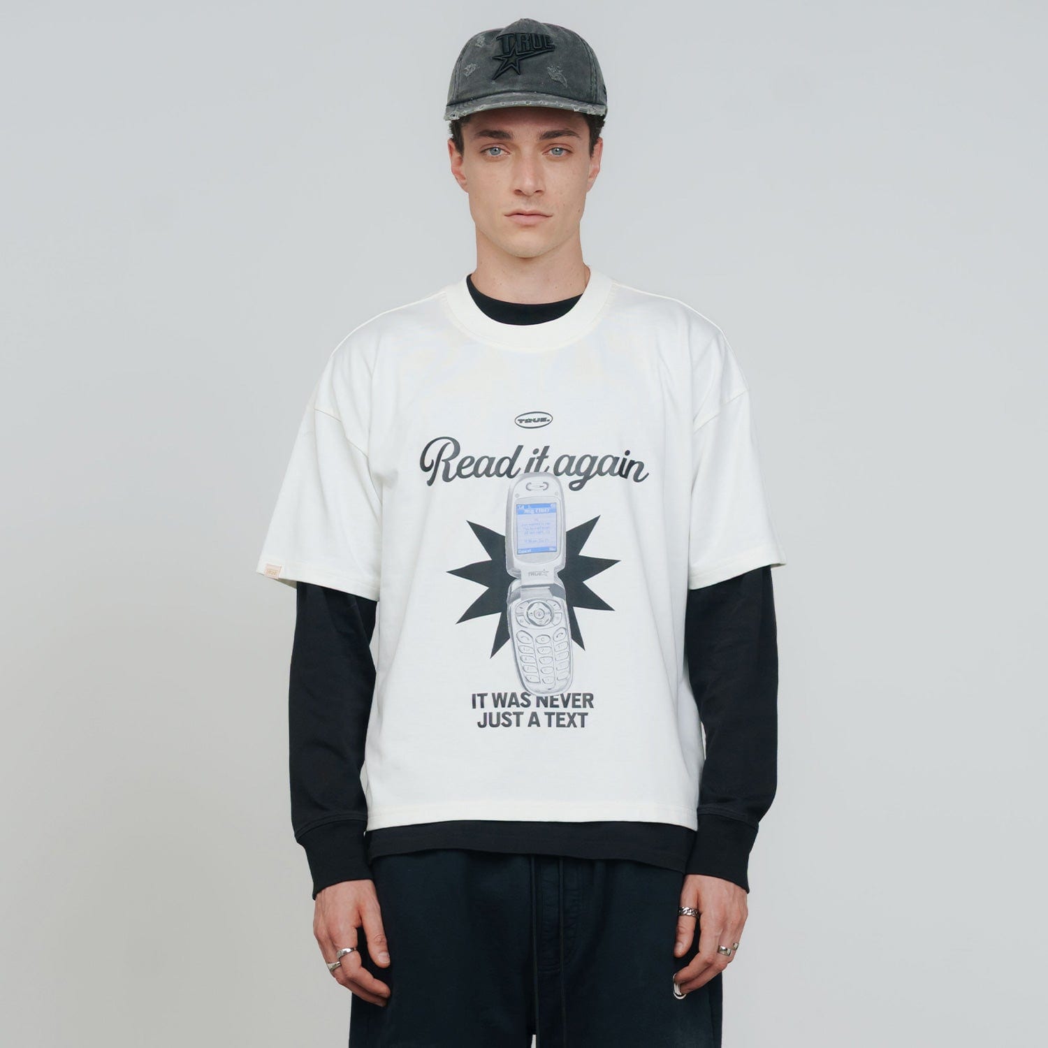 Text Me Boxy T-Shirt - Cream - imagen 2