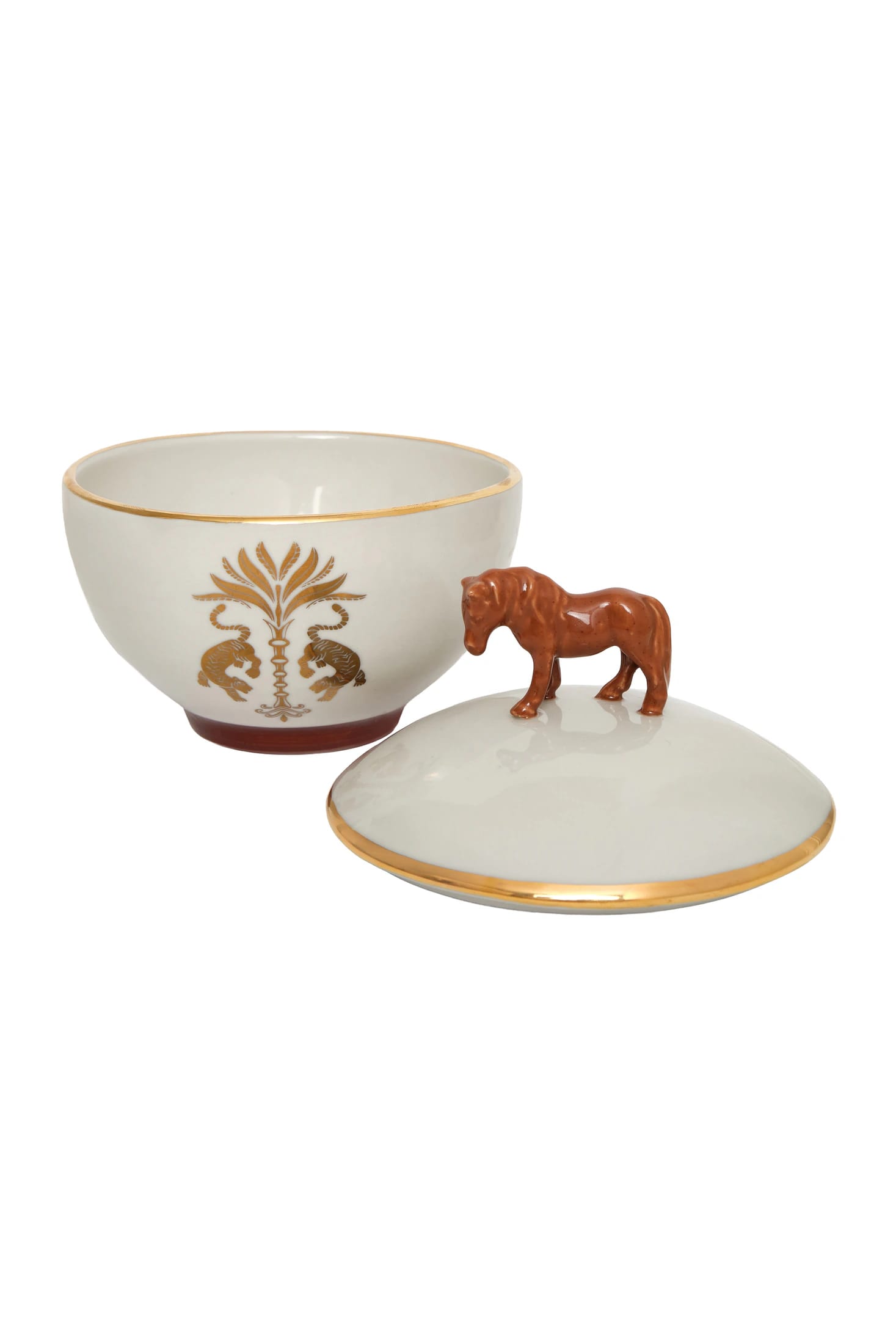 Horse Bowl / Chocolate & Gold - imagen 2