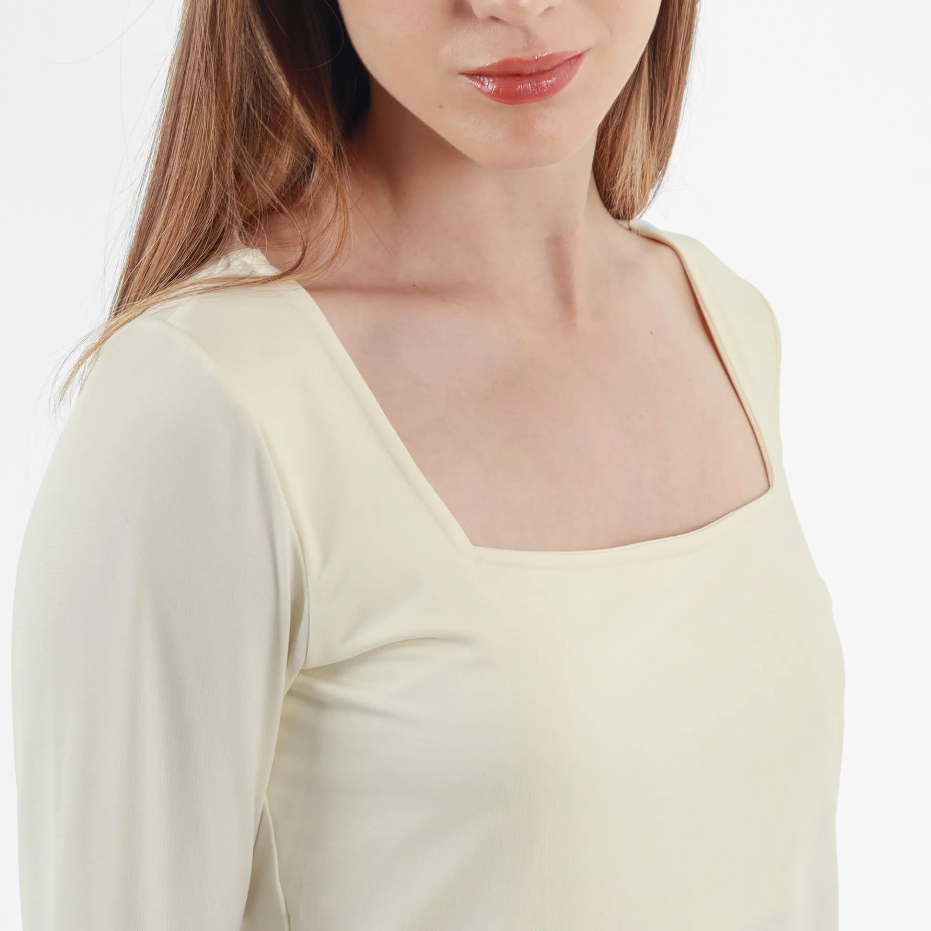 Camiseta Manga 3Cuartos Con Escote Cuadrado - imagen 2