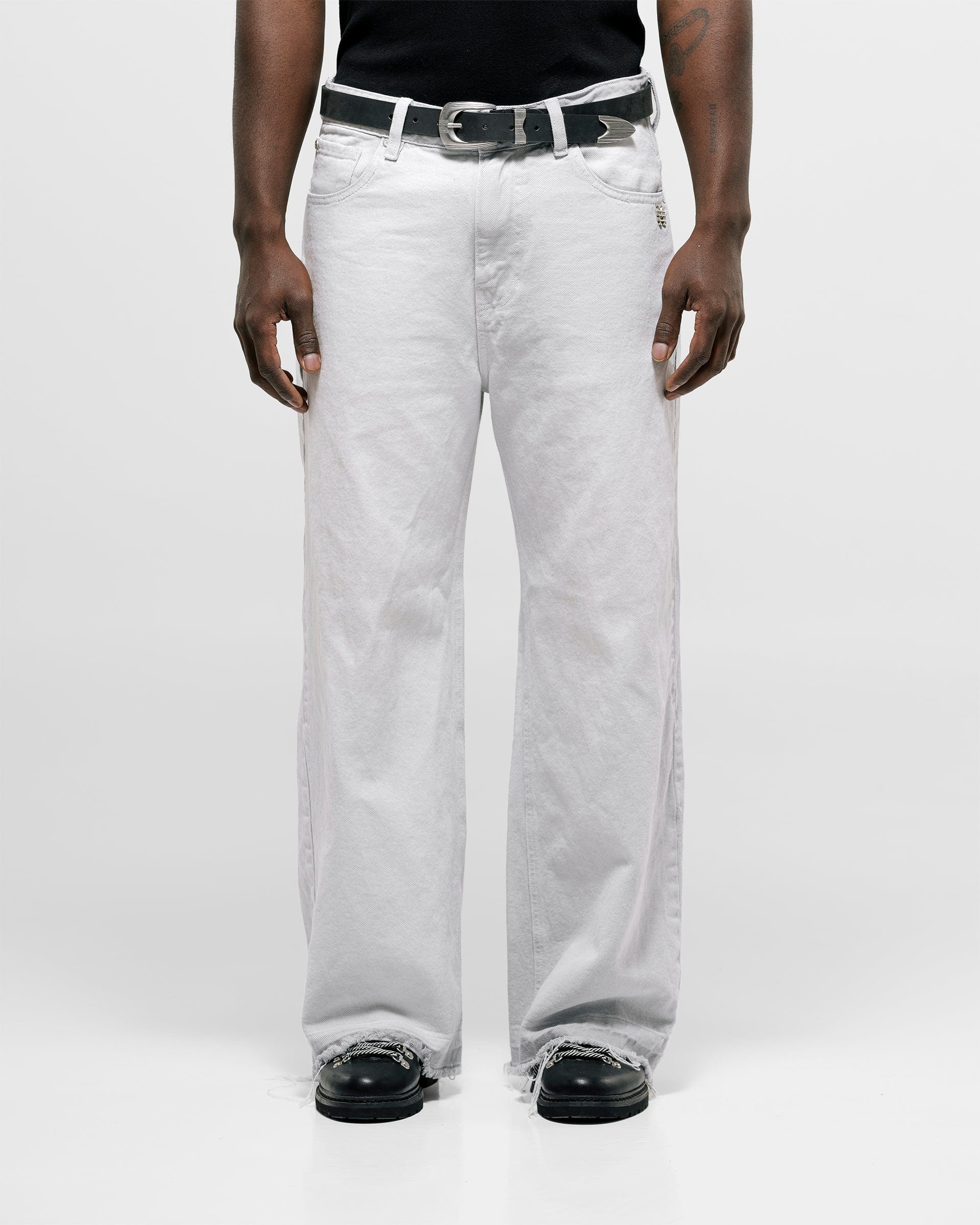 Flared Pants - Gris Claro Desgastado - imagen 5