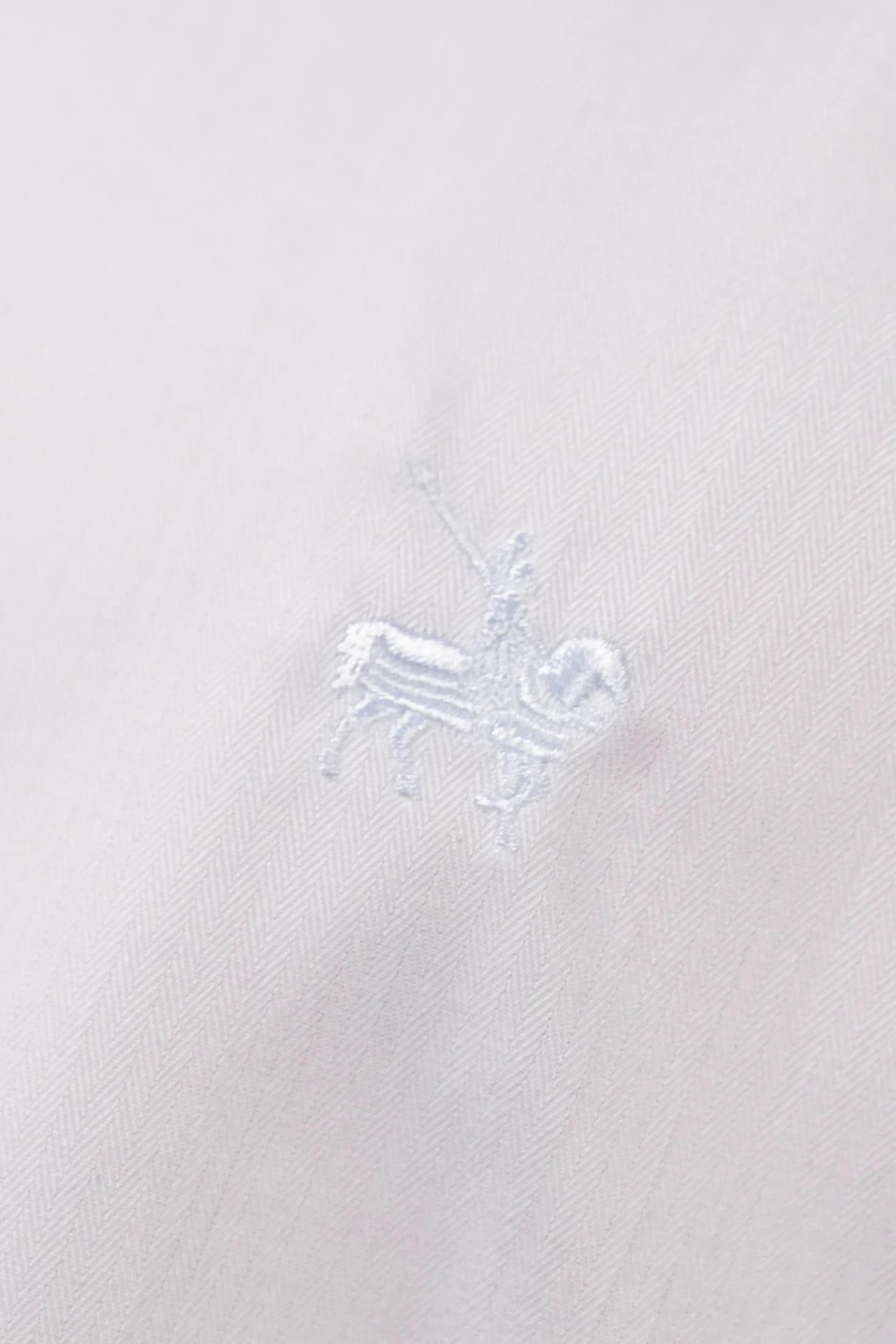 Camisa Herringbone Cuello Corbata Hombre Blanco - imagen 4