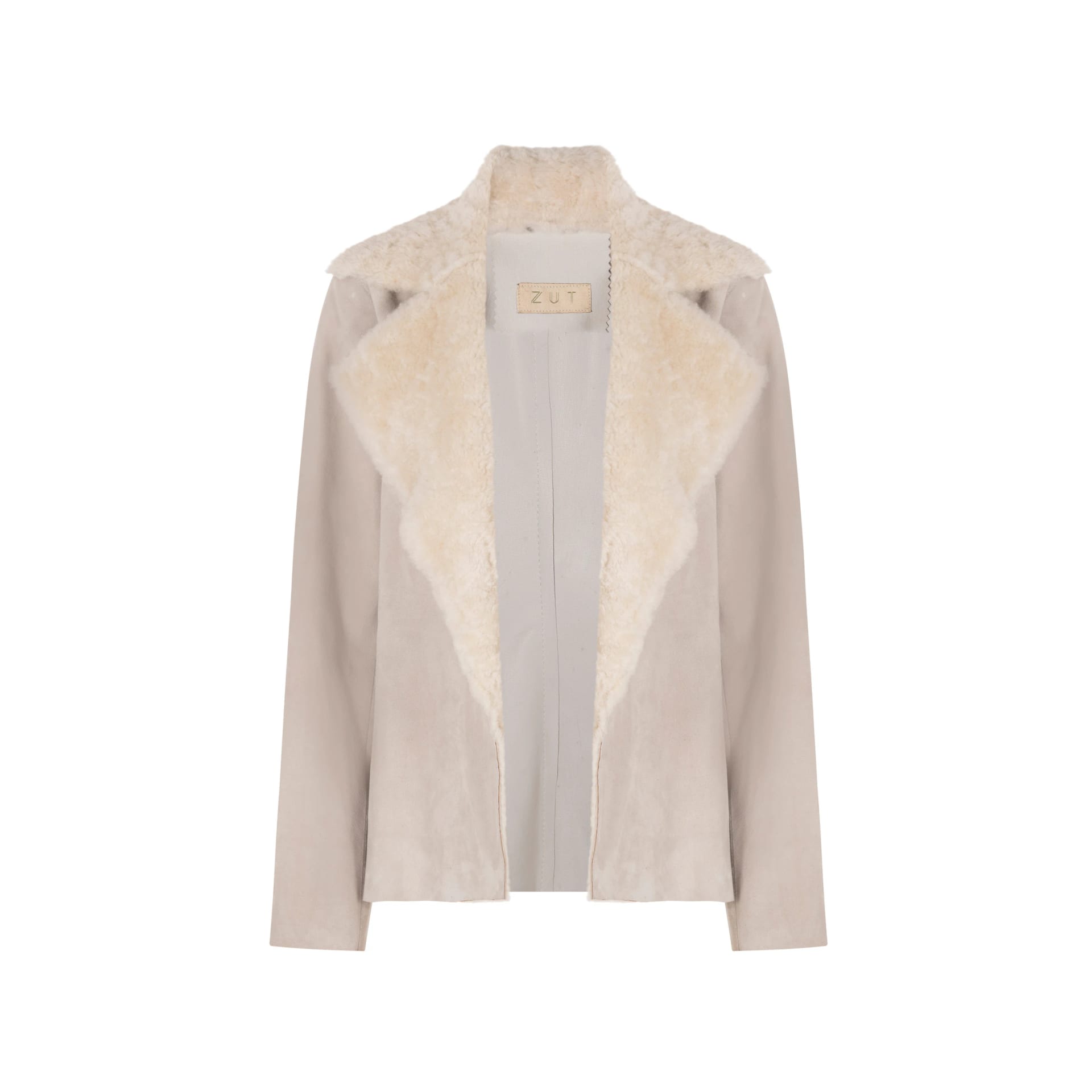 MARTHA SHEEPSKIN LAPEL JACKET WITH POCKETS - imagen 1