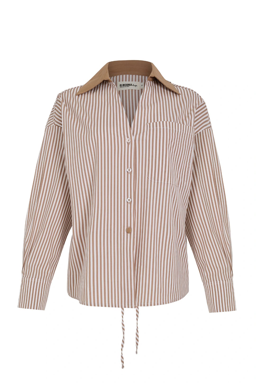 Camisa Aura de algodón | Rayas Caramel - imagen 2