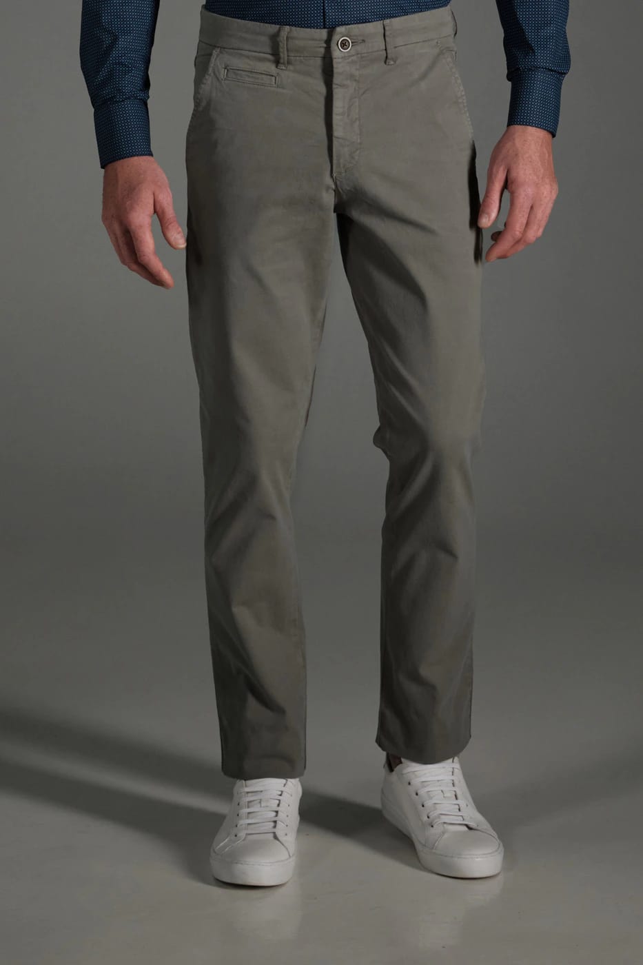 Pantalón Chino Slim Dril Gris Oscuro - imagen 1