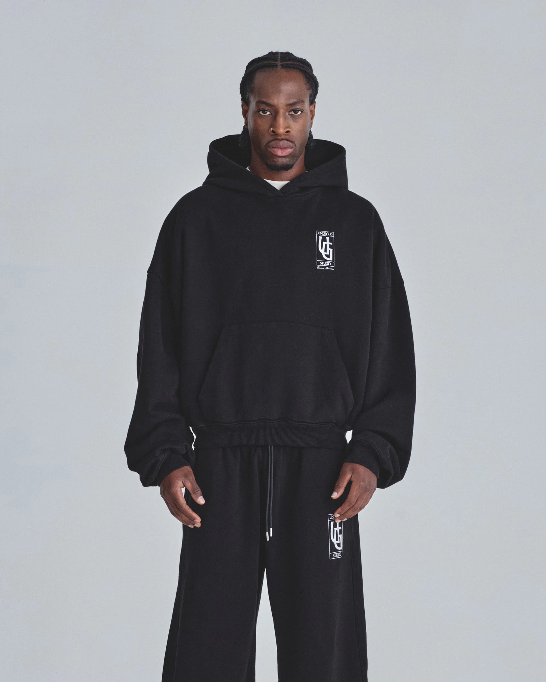 Line UG Frame Boxy Fit Hoodie Black - imagen 2