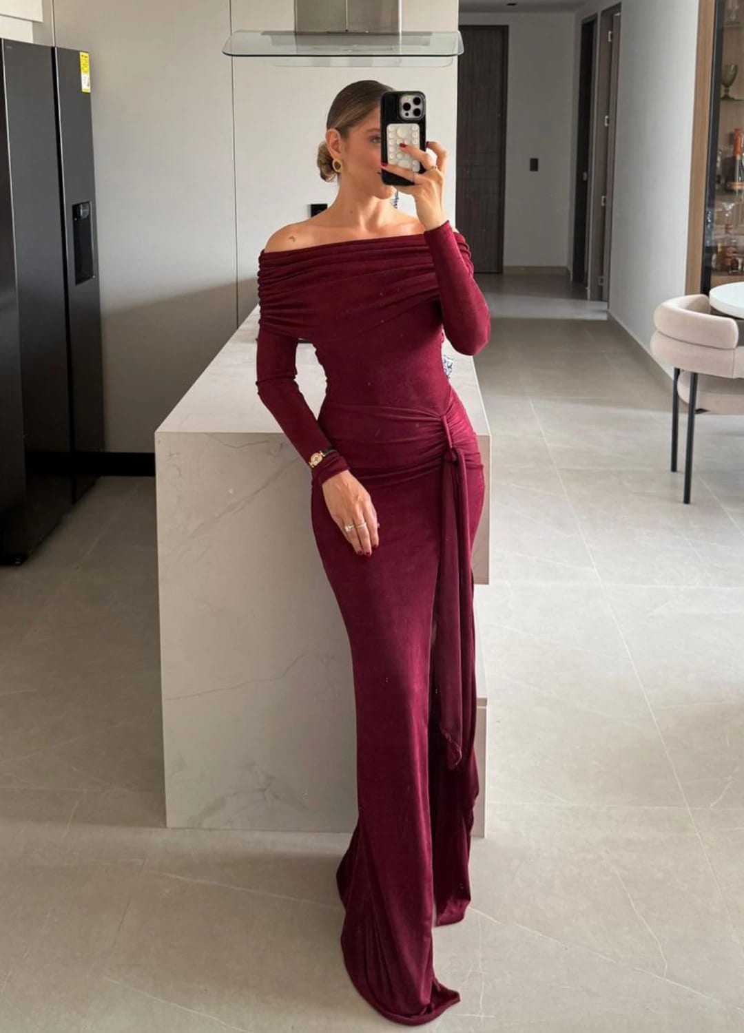 Vestido La Habana Borgoña - imagen 2