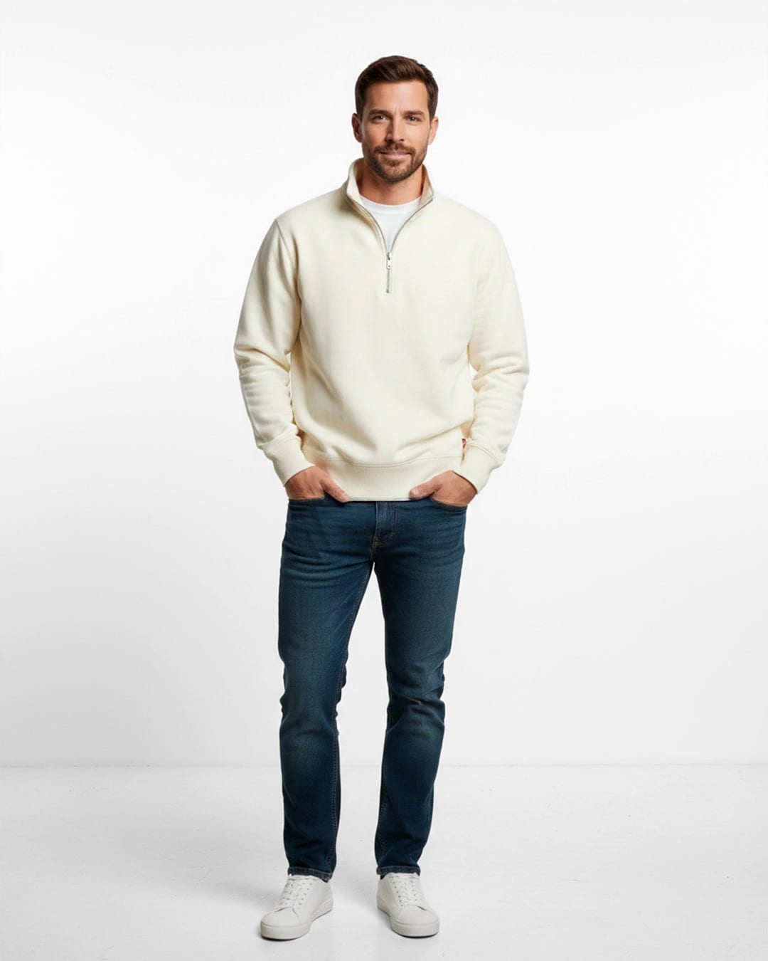 Buzo cuello alto hombre Marfil - imagen 15