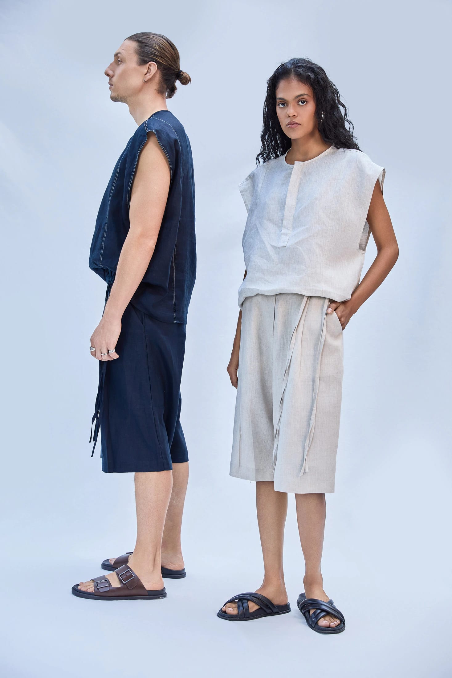 ZOI BERMUDA SHORTS UNISEX NATURAL - imagen 1