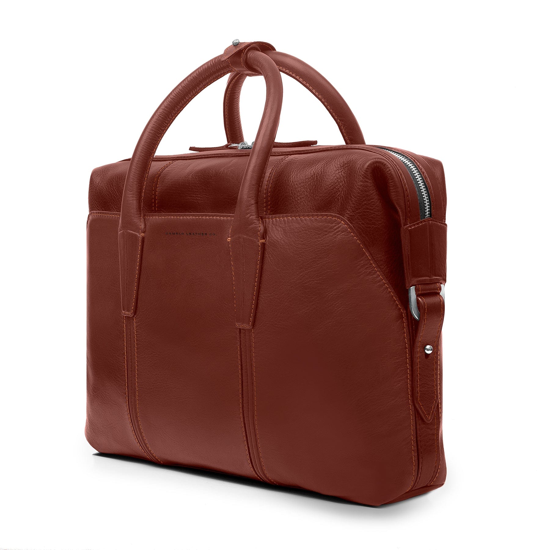Heritage Briefcase Pull Up Cognac - imagen 1