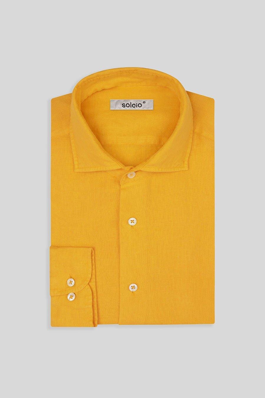 Men's linen shirt yellow fruit basic - imagen 4