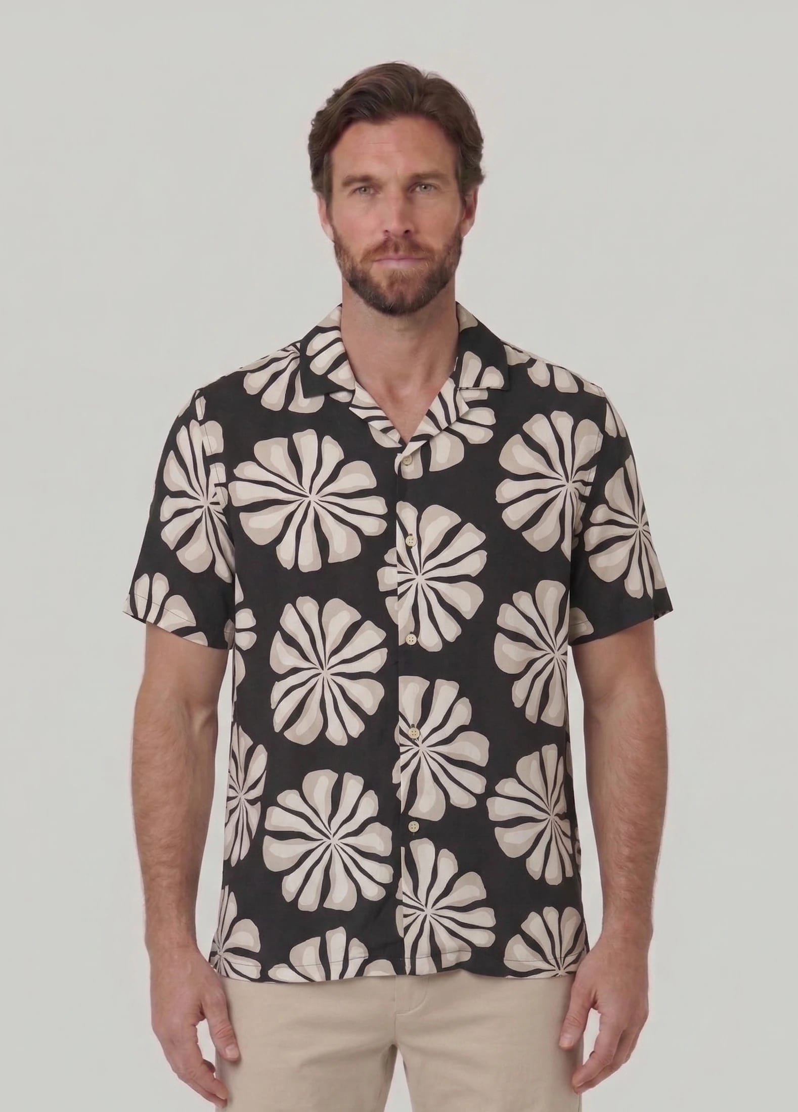 Camisa estampada manga corta para hombre Jon Sonen 027225072 - imagen 1