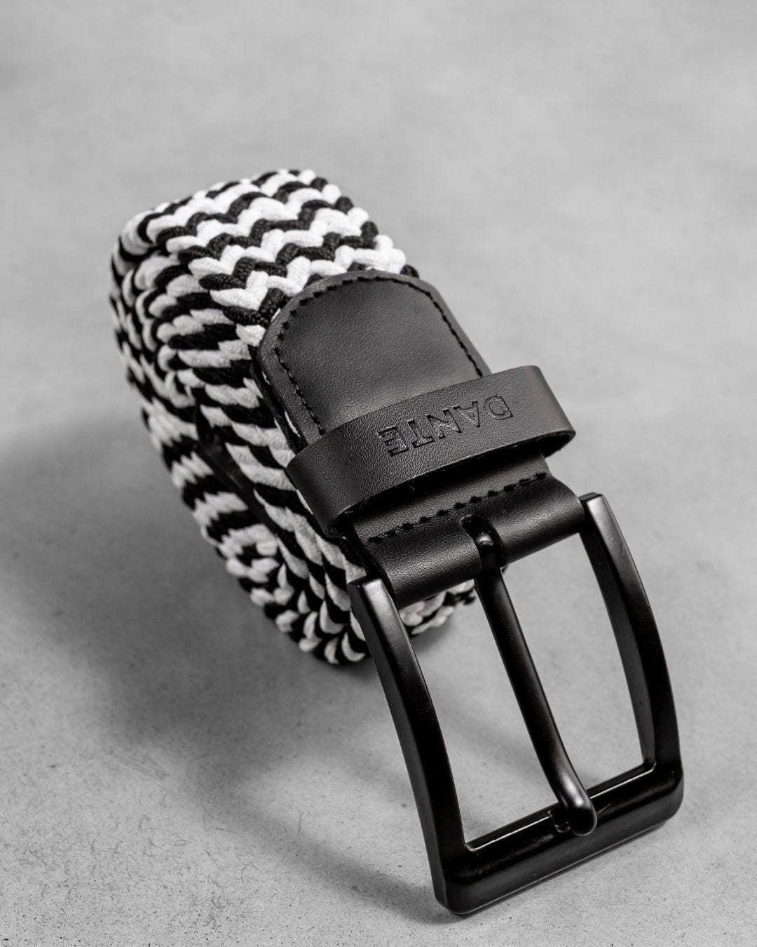 Cinturon Elastico Blanco con Negro - imagen 1