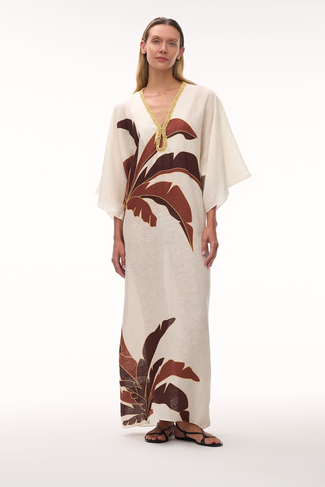 Andina Hand Embroidered Linen Tunic / Terra Palm - imagen 2