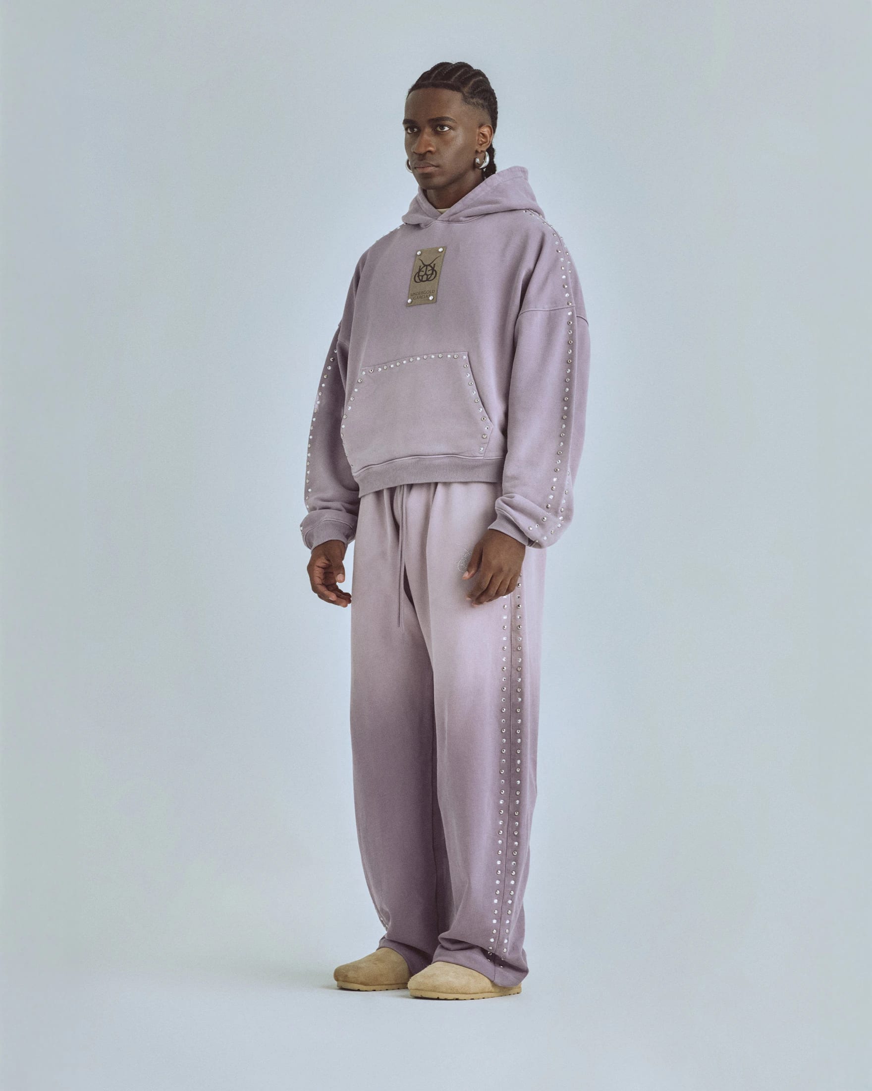 Santa Unión Basic  Boxy Hoodie Purple - imagen 5
