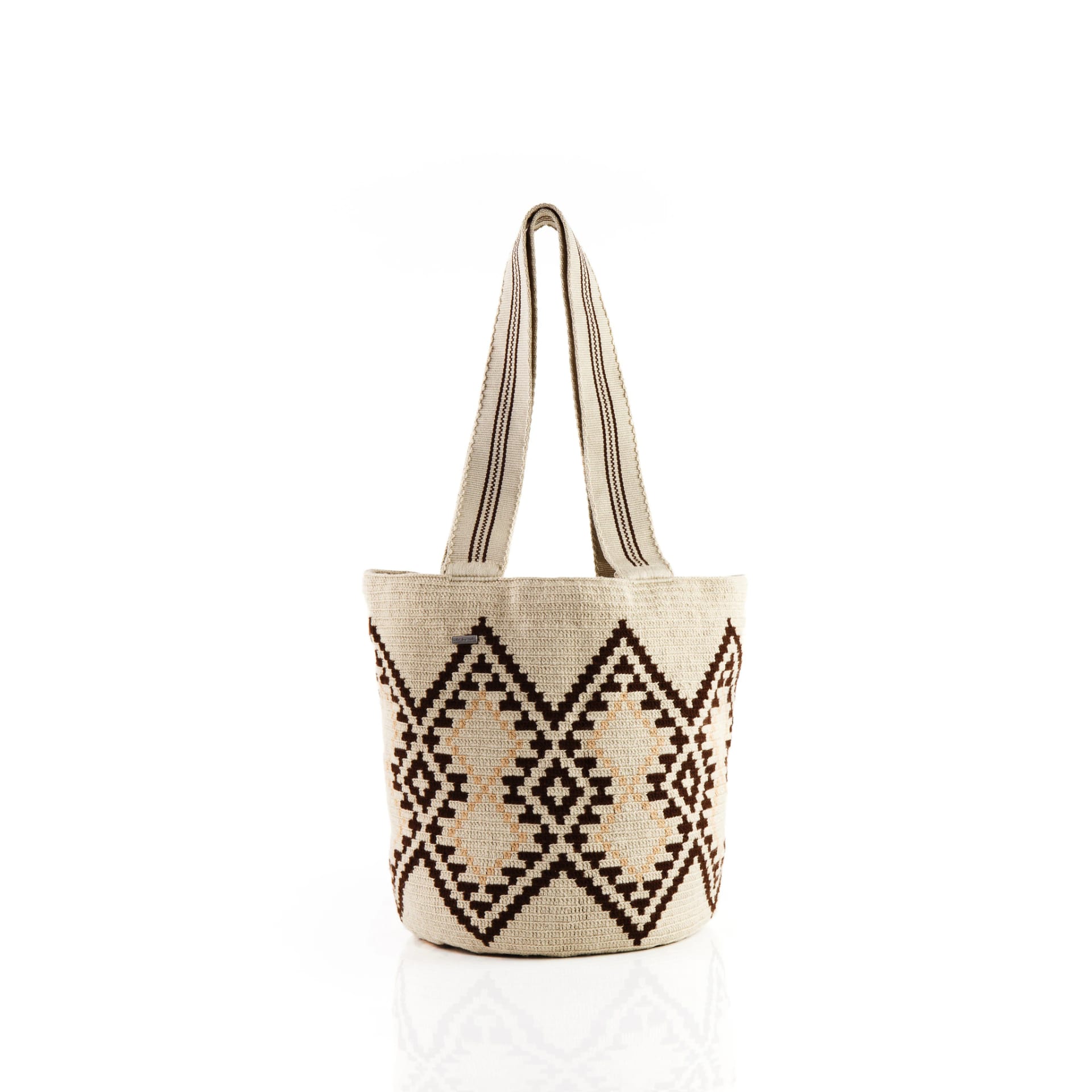 Bolso de Playa Wayuu Arena/Marrón - imagen 2
