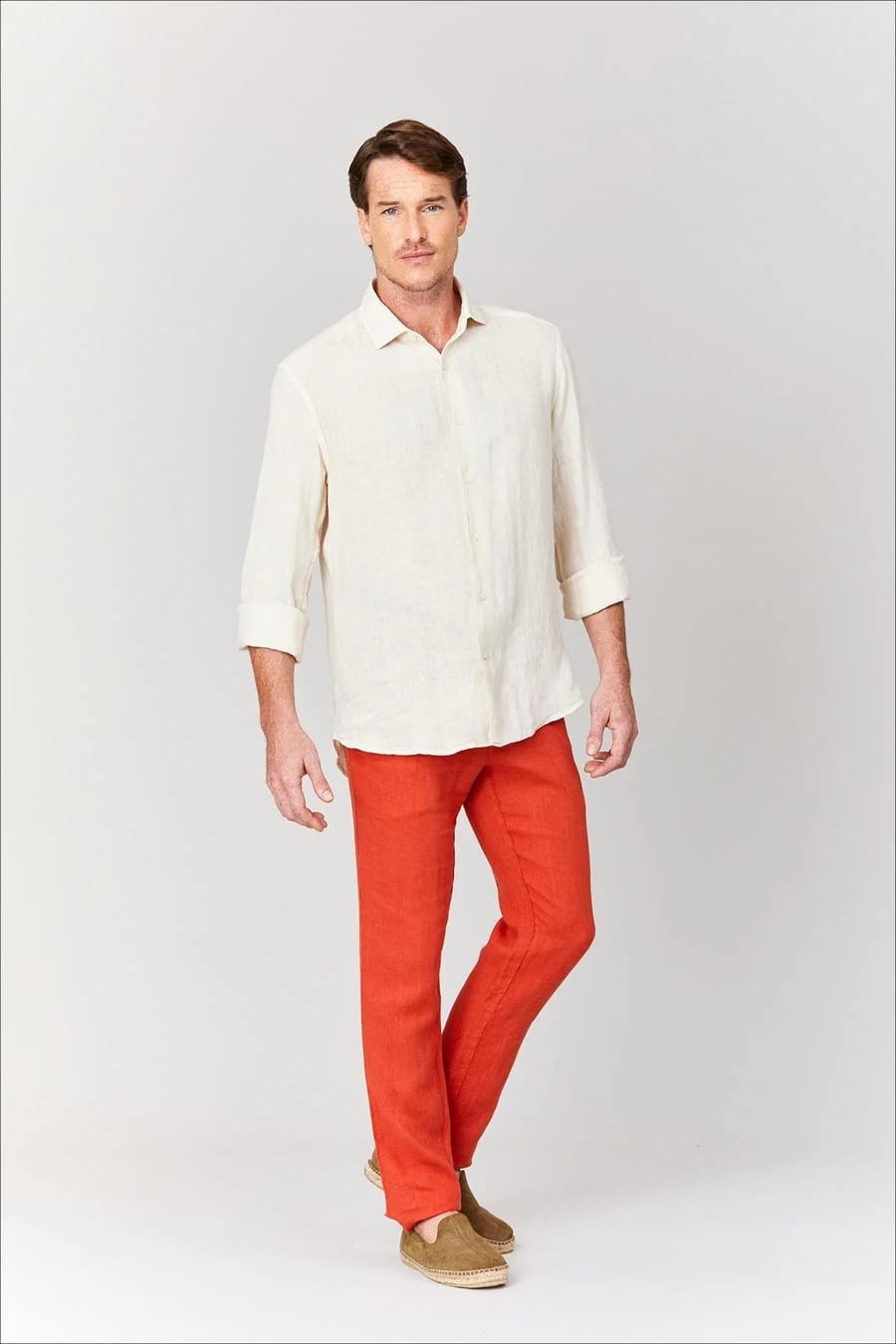 Men's linen pants chili basic - imagen 9