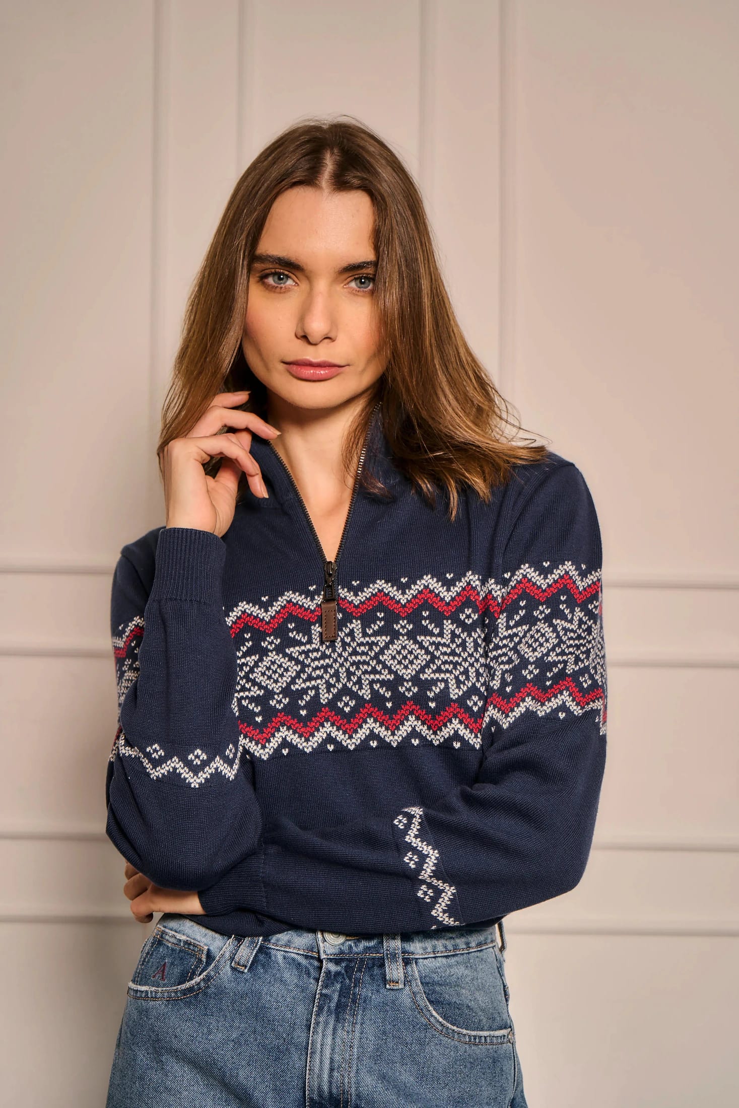 Suéter Winter Classic Azul Mujer - imagen 1
