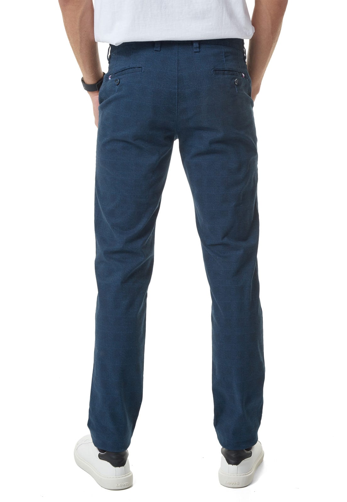 Pantalón dril a cuadros azules - imagen 2