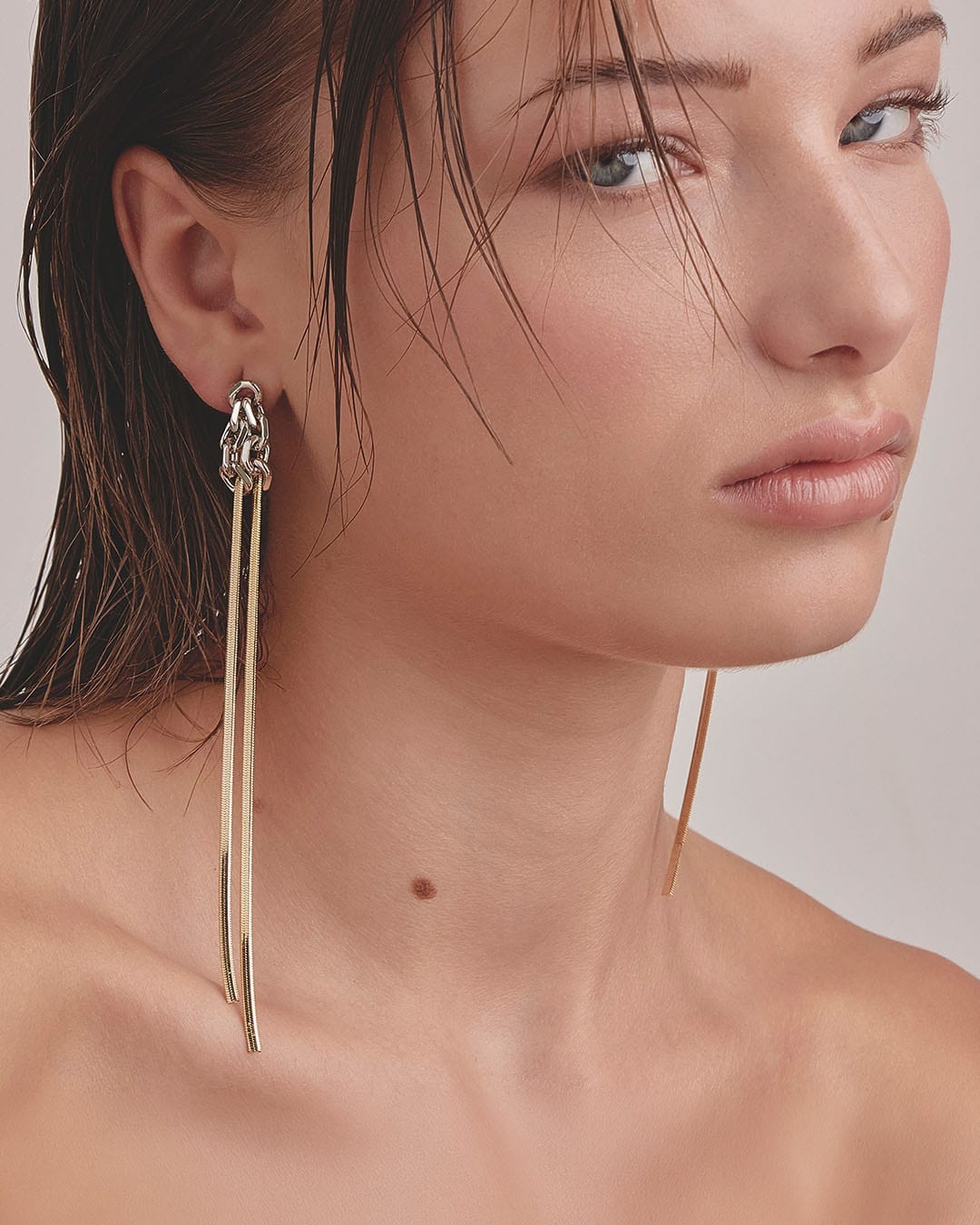 Aretes Eslabones Plana - imagen 5