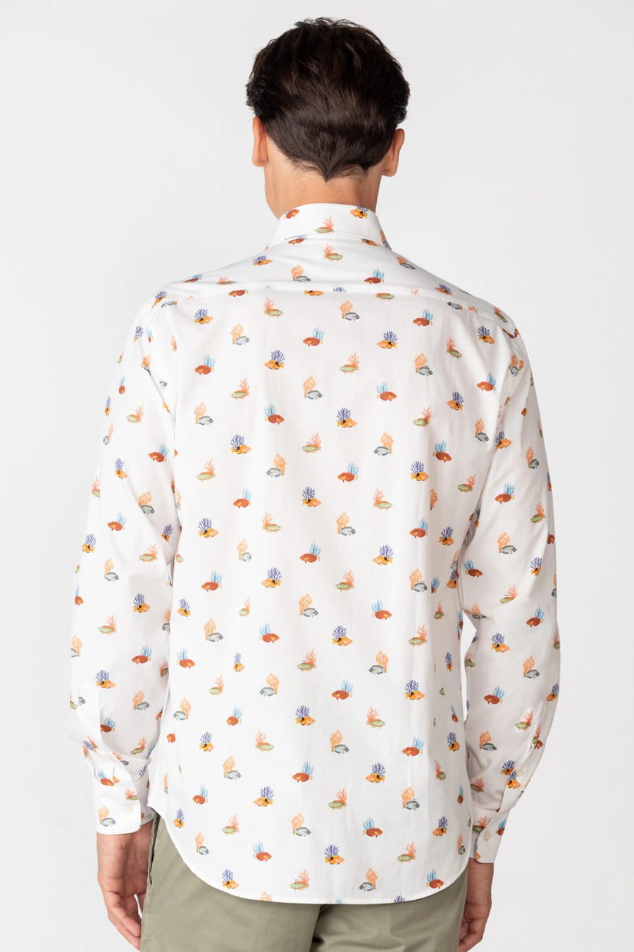 Men's cotton shirt white vanicoro - imagen 4