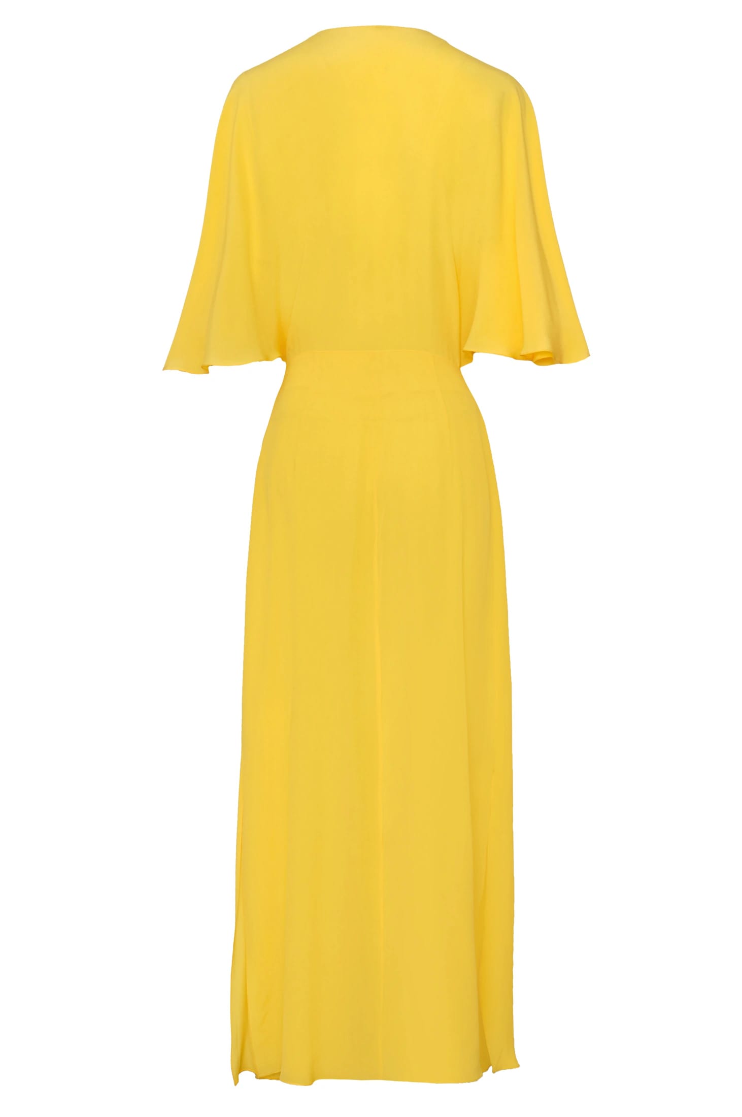 Perla del Sol Silk Midi Dress / Yellow - imagen 3