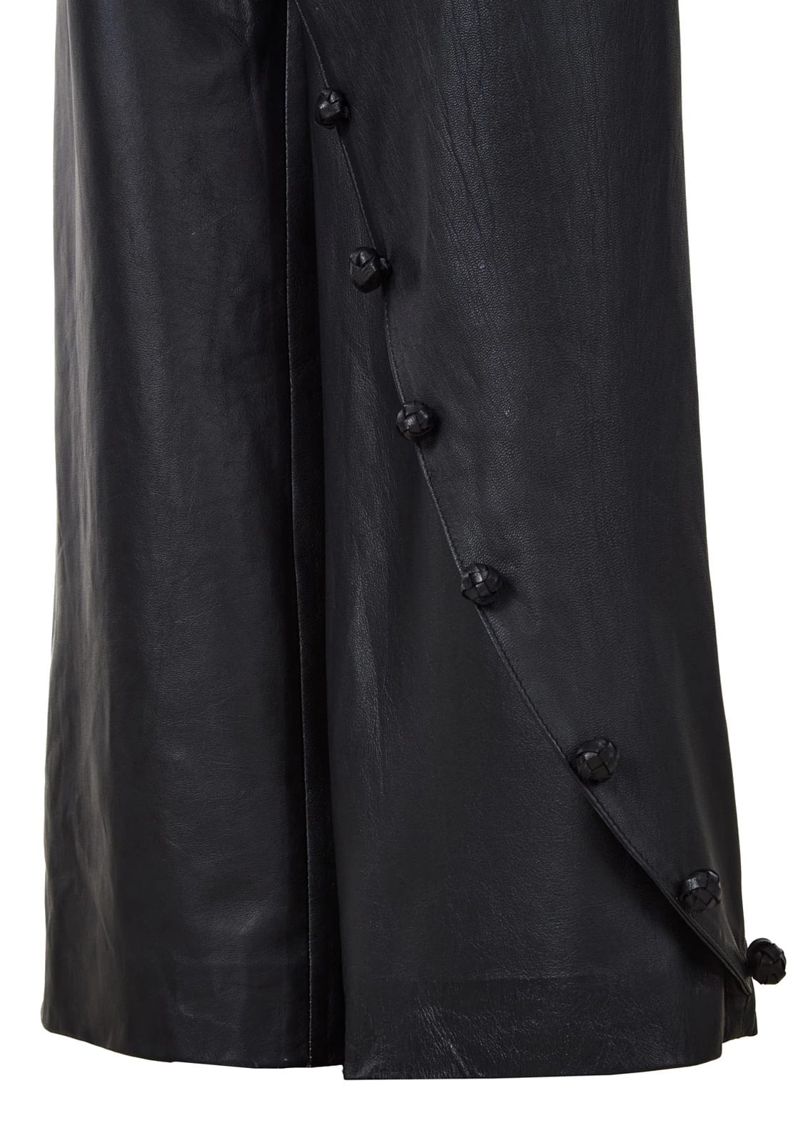 CROSSED LEATHER TROUSERS - imagen 5