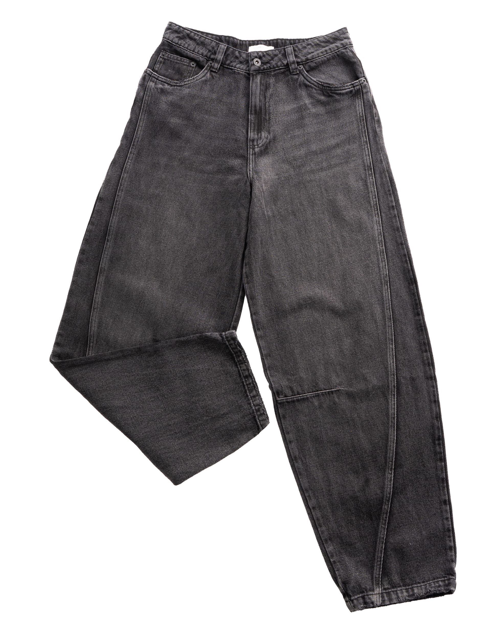 Jeans Wide Leg Tiro Medio Denim Negro - imagen 4