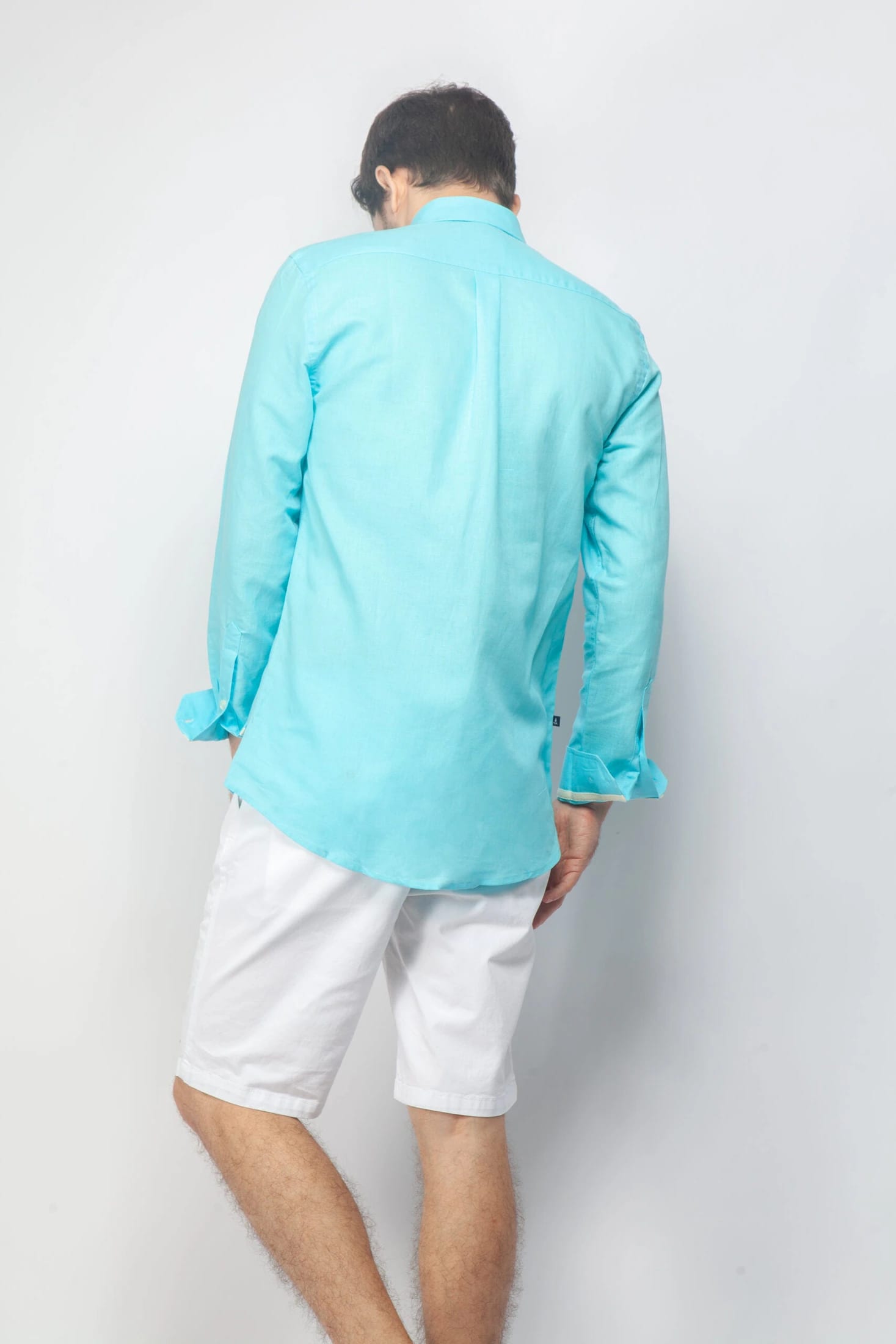 Camisa Lino Aguamarina - imagen 4