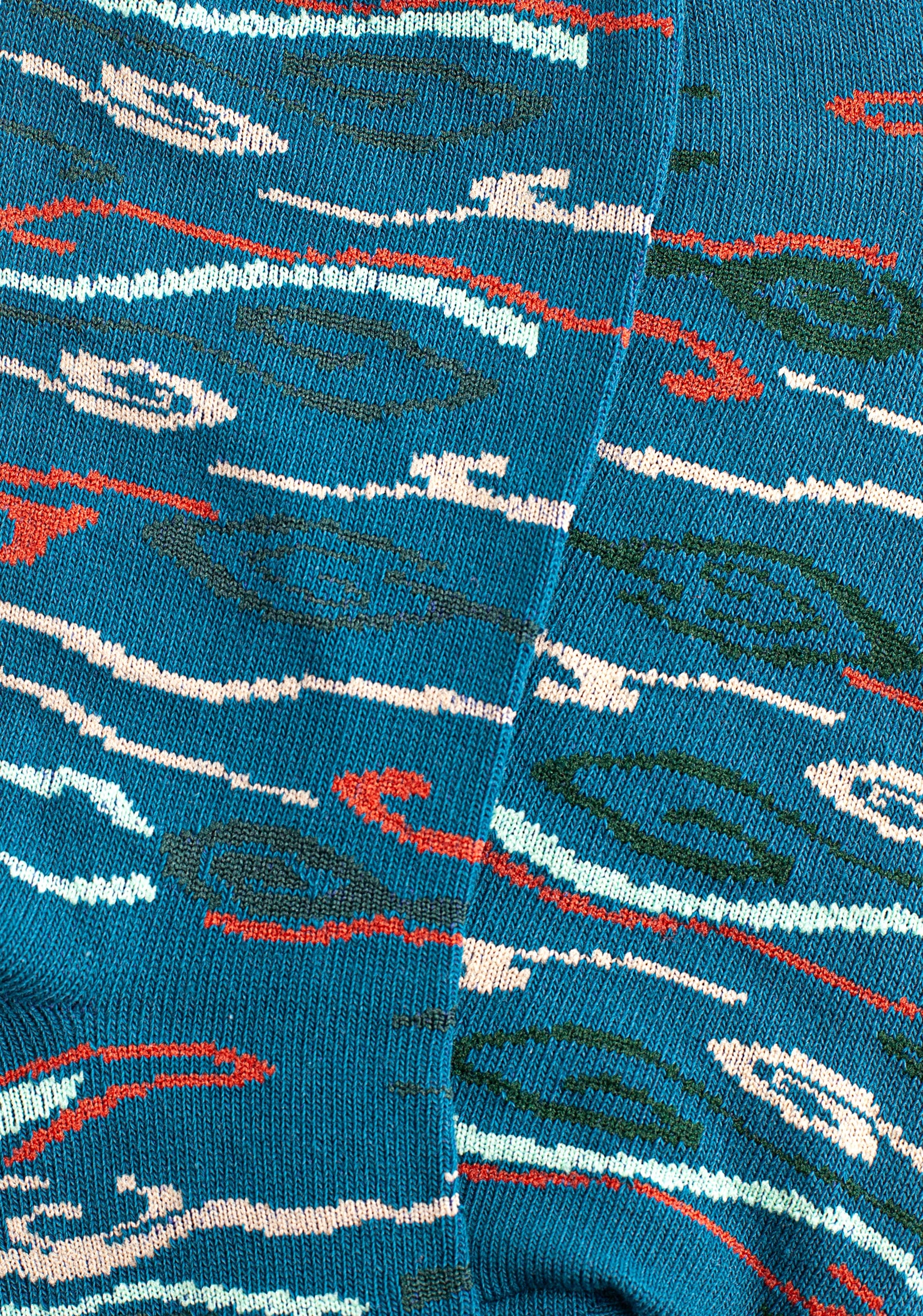 Medias M Formal Figuras Fd. Azul Medio- Multicolor - imagen 2