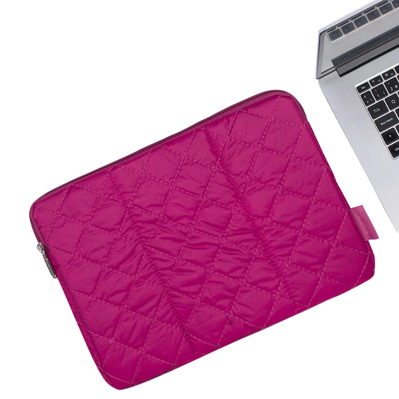 Estuche Laptop Pequeño Puffer Fucsia 33x23x2 - imagen 3