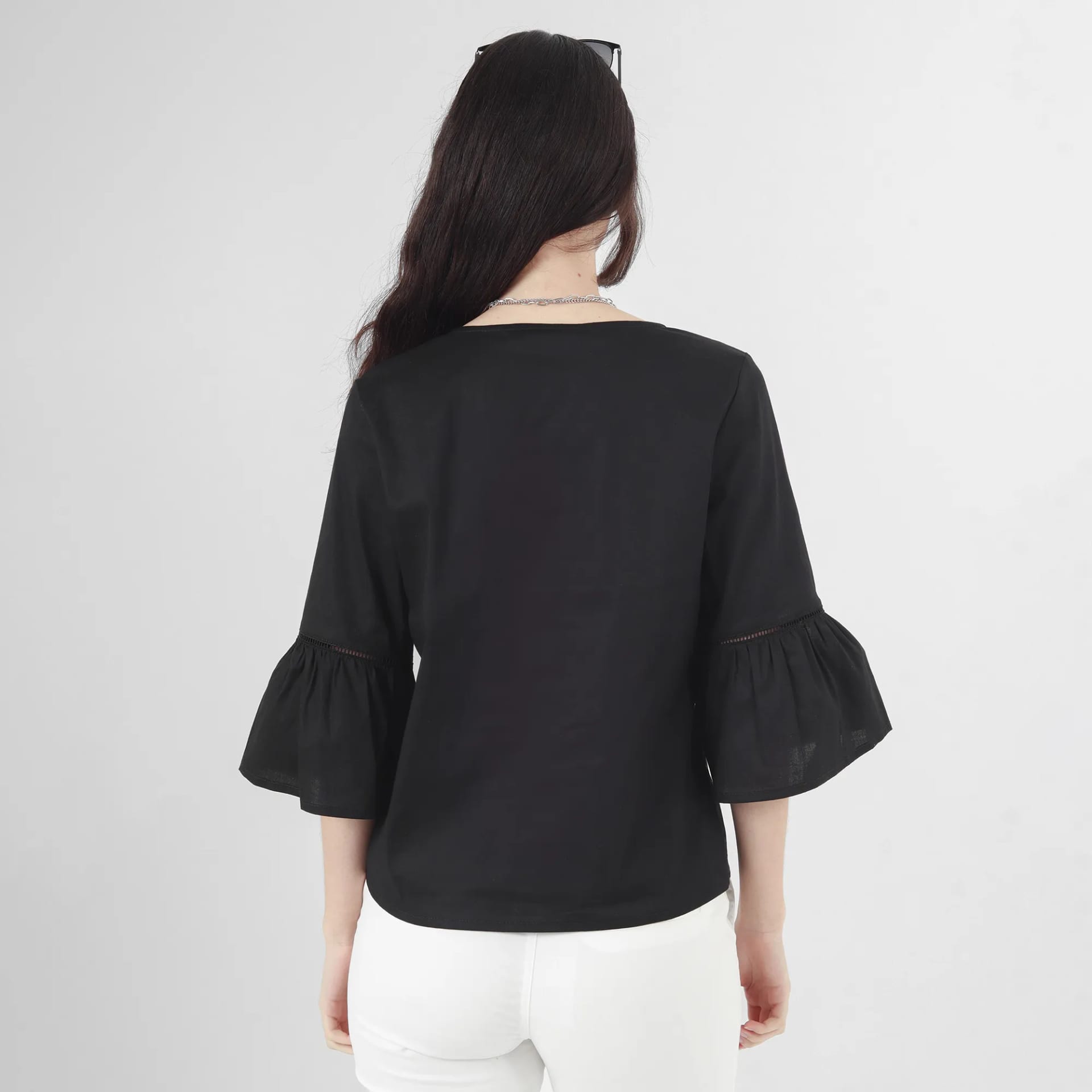 Blusa Cuello V Manga 3 Cuartos - imagen 8