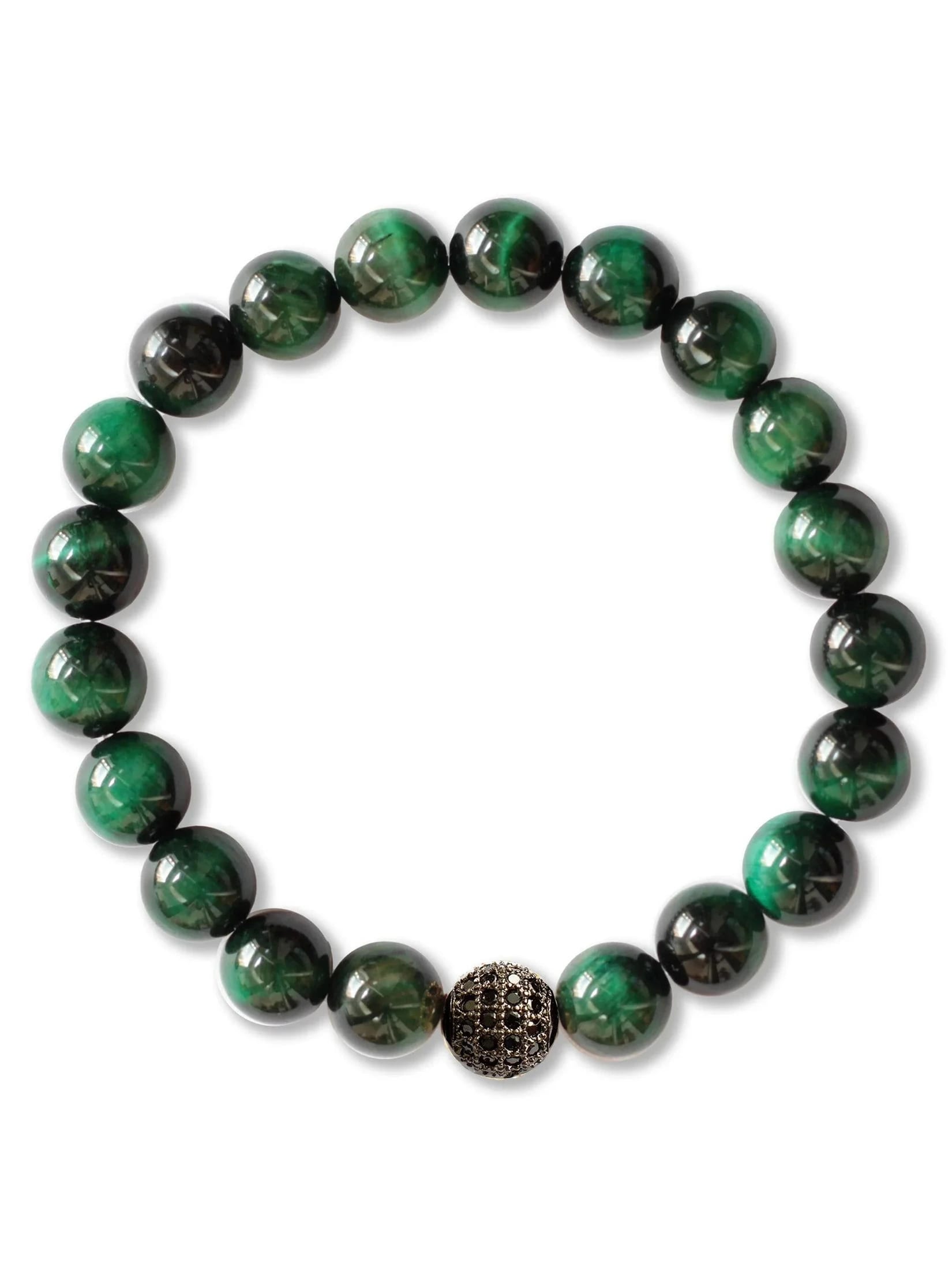 Brazalete Ojo de Tigre Verde 8mm - imagen 2