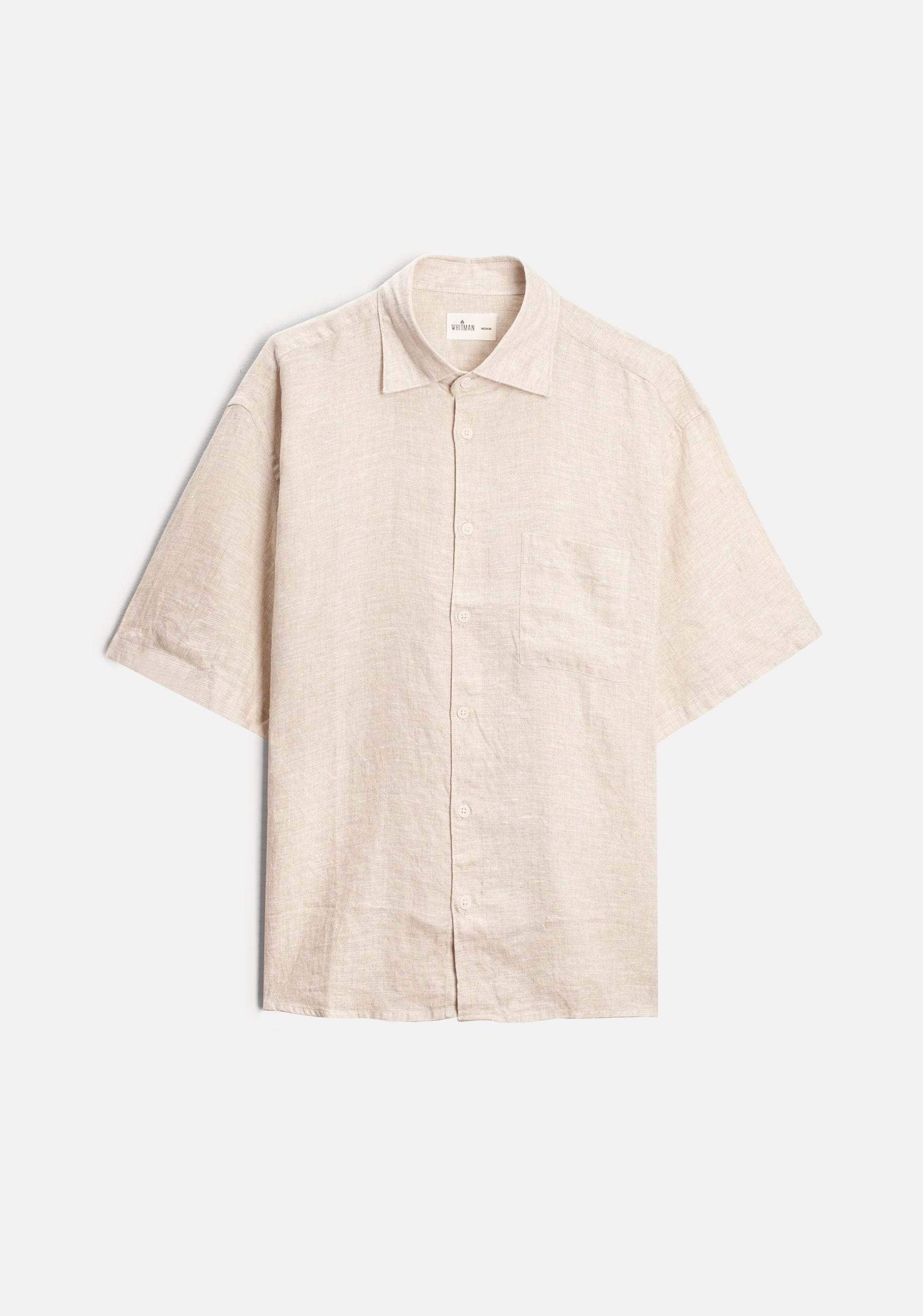 Camisa H Boxy Lino Avena - imagen 1