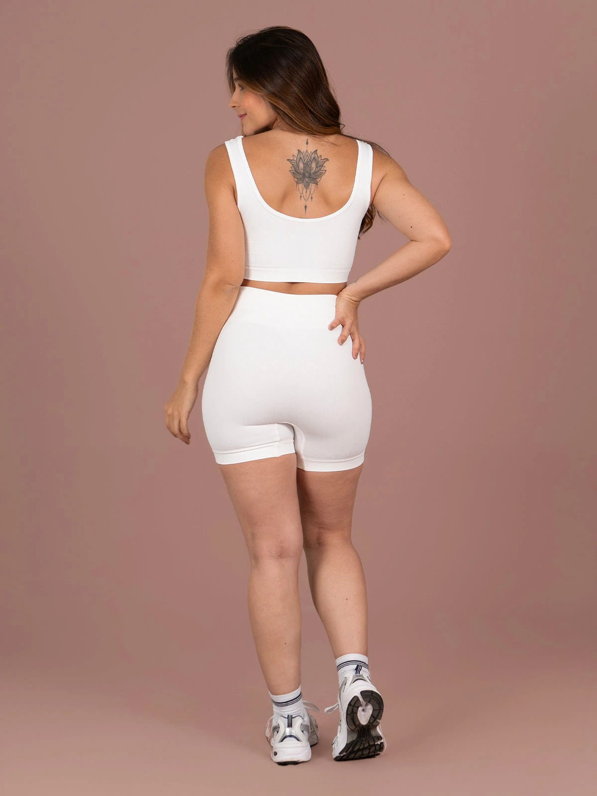 Ela short set seamless blanco - imagen 2