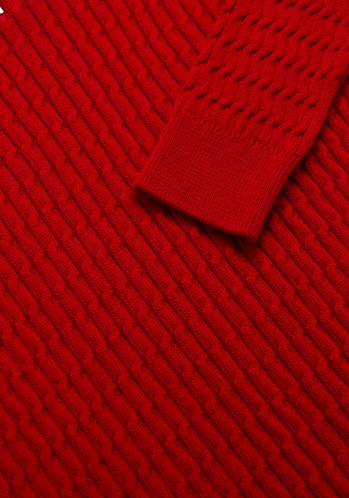 Saco Trenzado Half Zip Algodón Vino - imagen 3