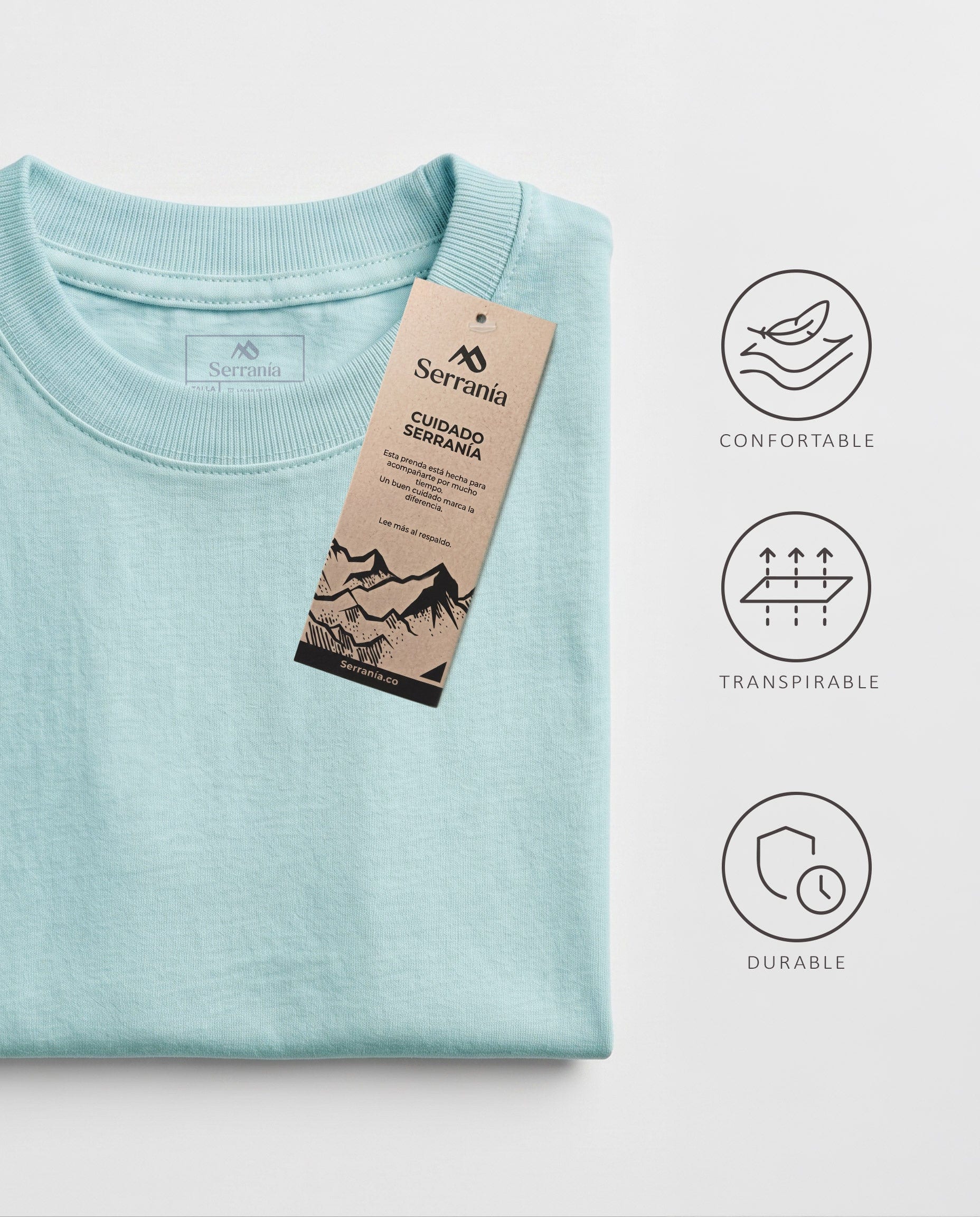 Camiseta Slim Fit Azul Claro - imagen 3