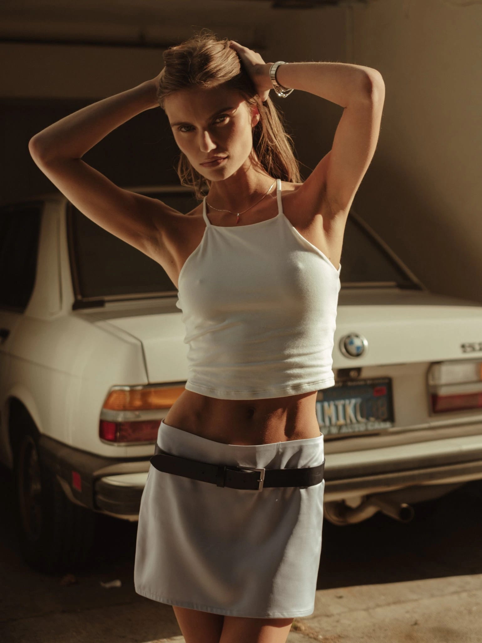 CROSS BACK MIDI TOP - SOFT WHITE - imagen 2