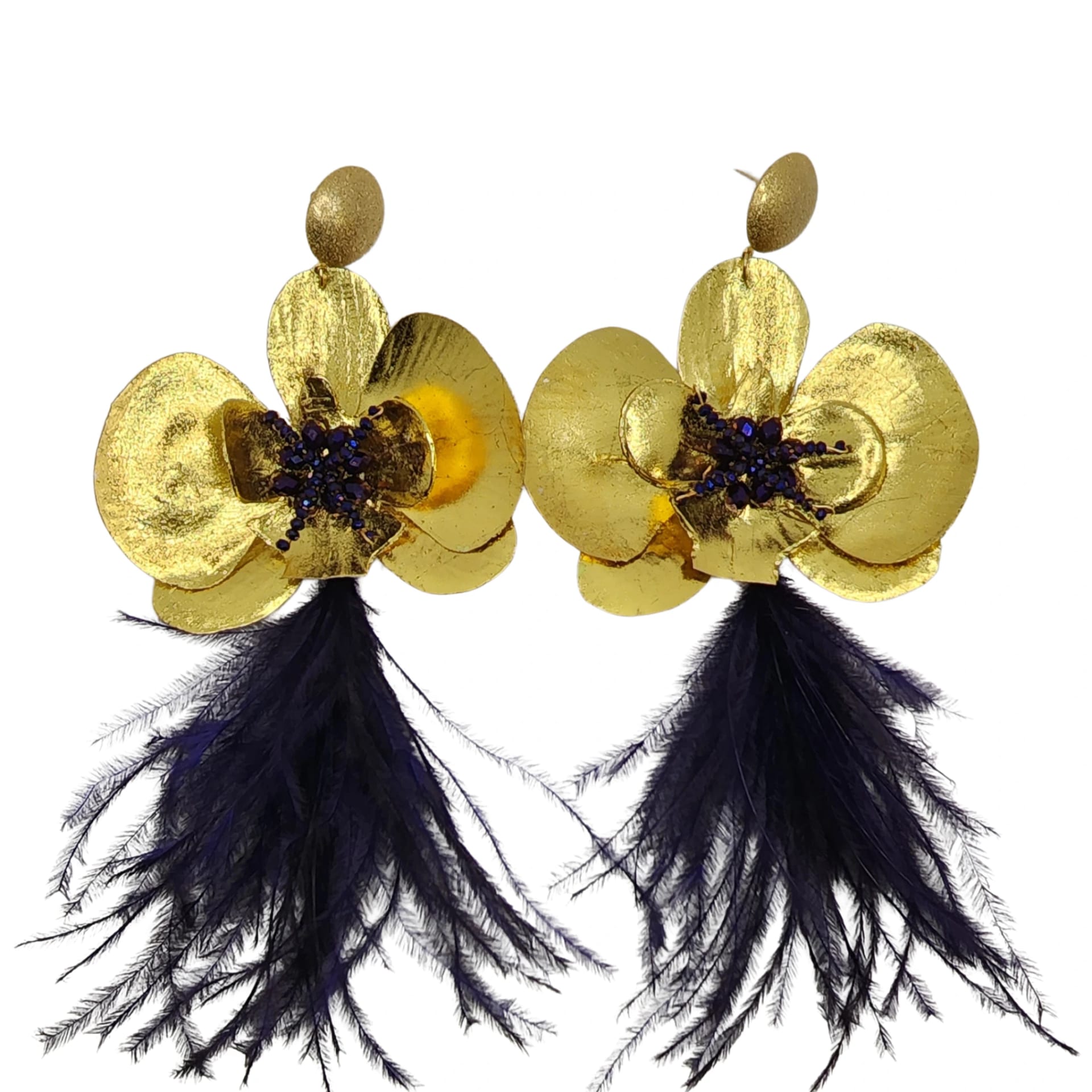 Golden Flower Purple Feather - imagen 1