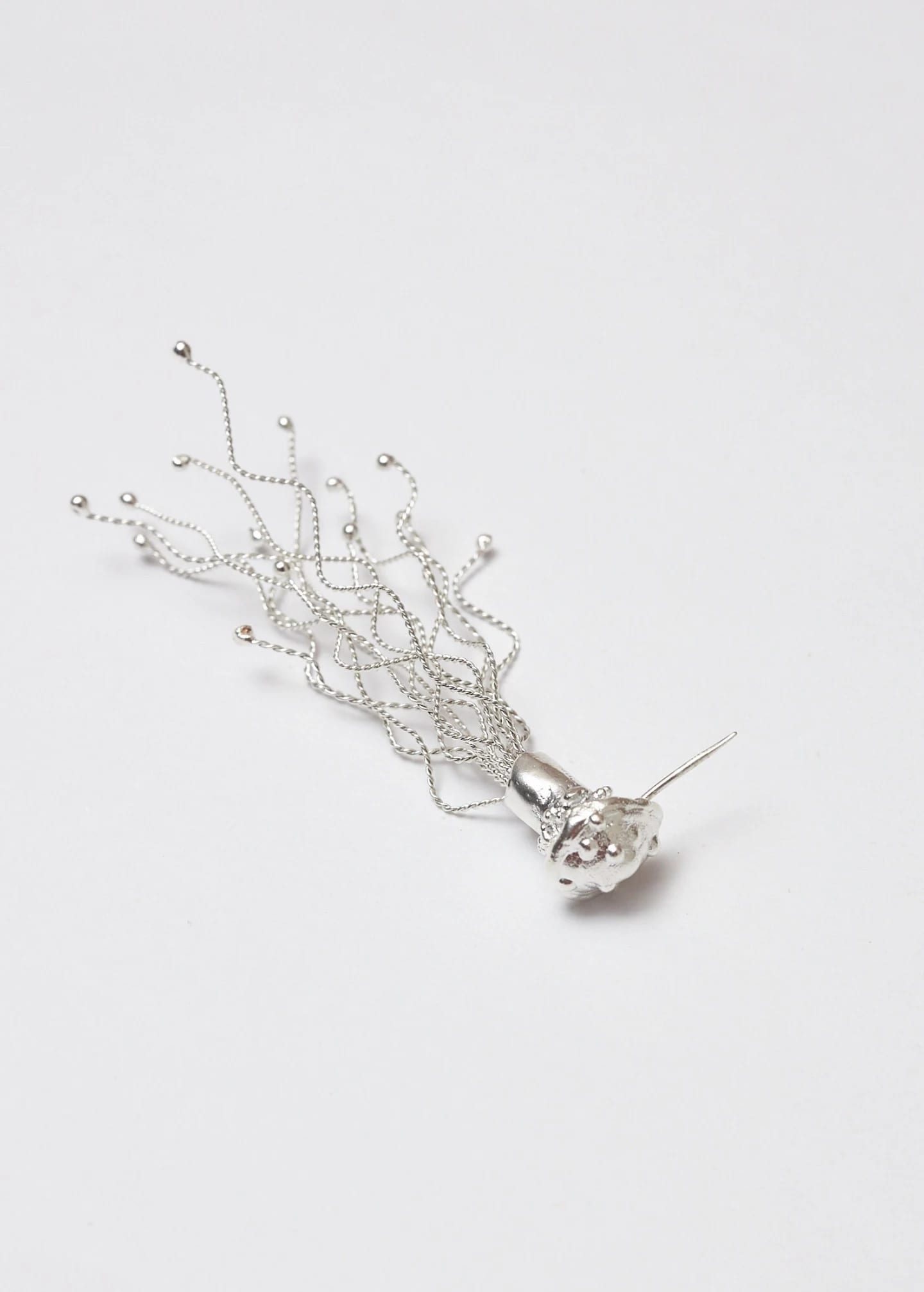 Arete broche micelios maxi plata - imagen 4
