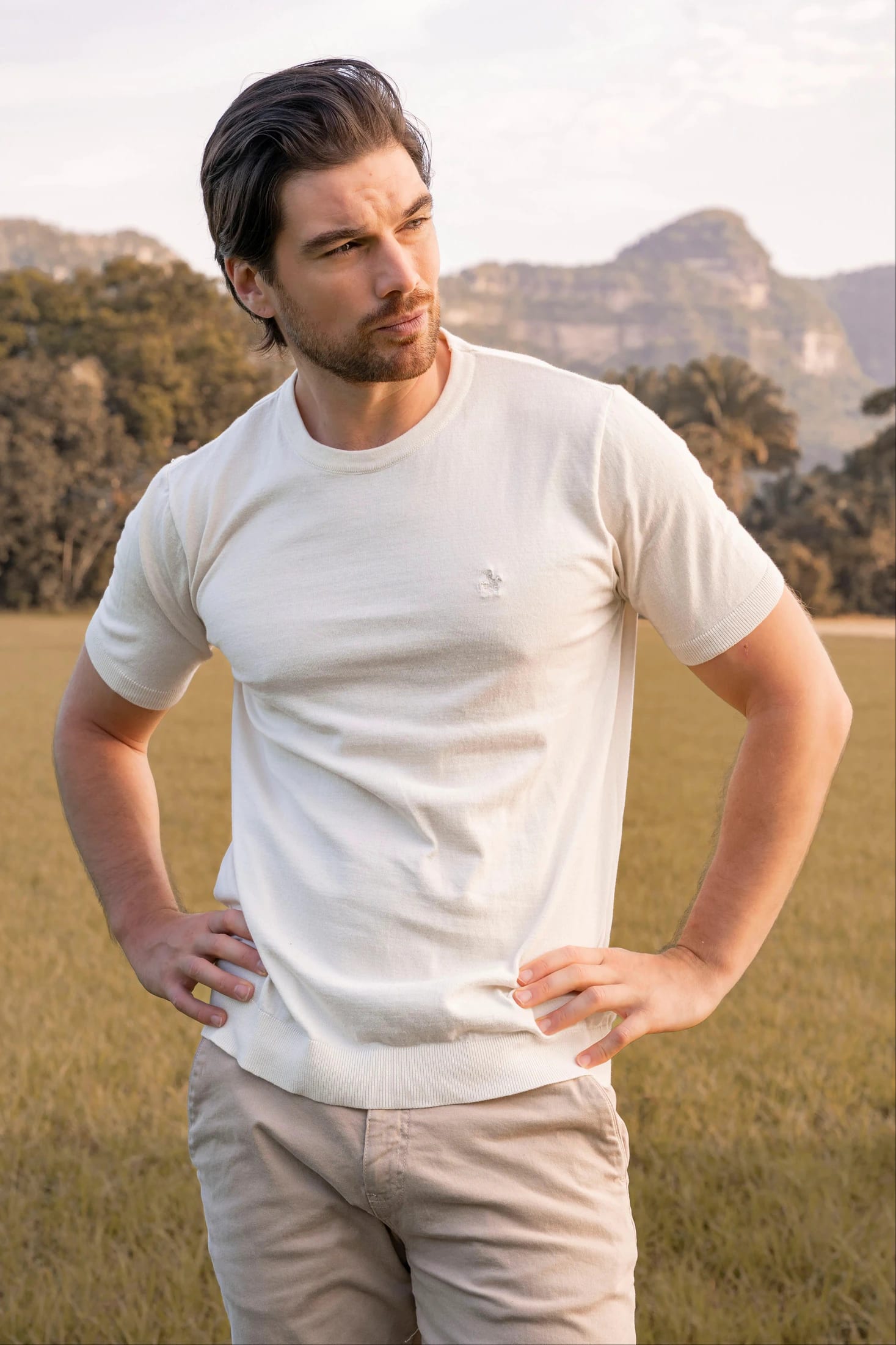Camiseta Tejida Hombre Hueso - imagen 2