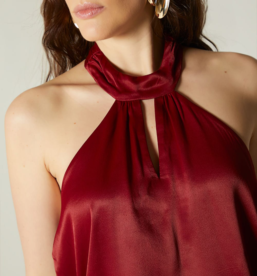 Blusa cuello halter - imagen 3