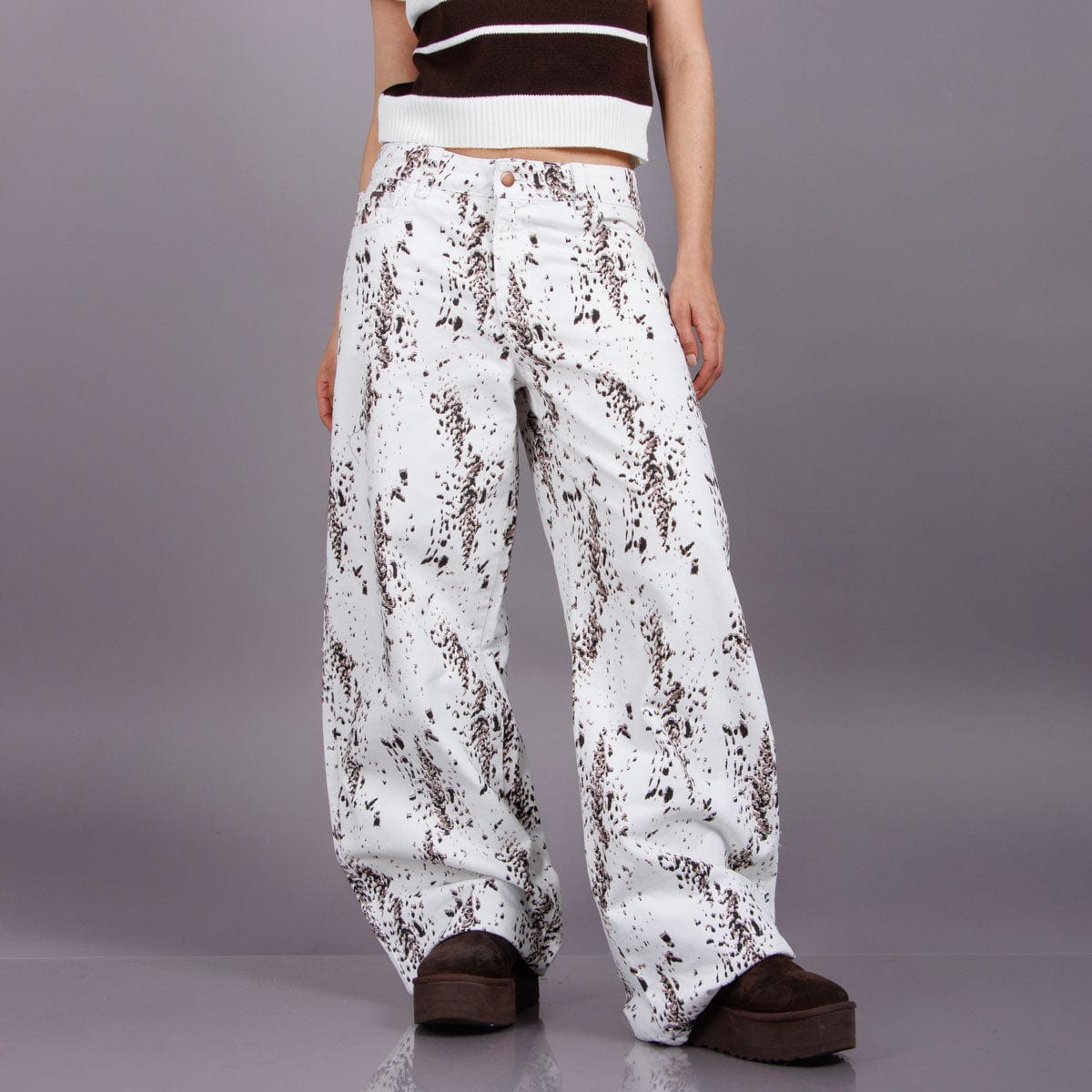 Jean Wide Leg Marfil Ax-3109 Rigido - imagen 2