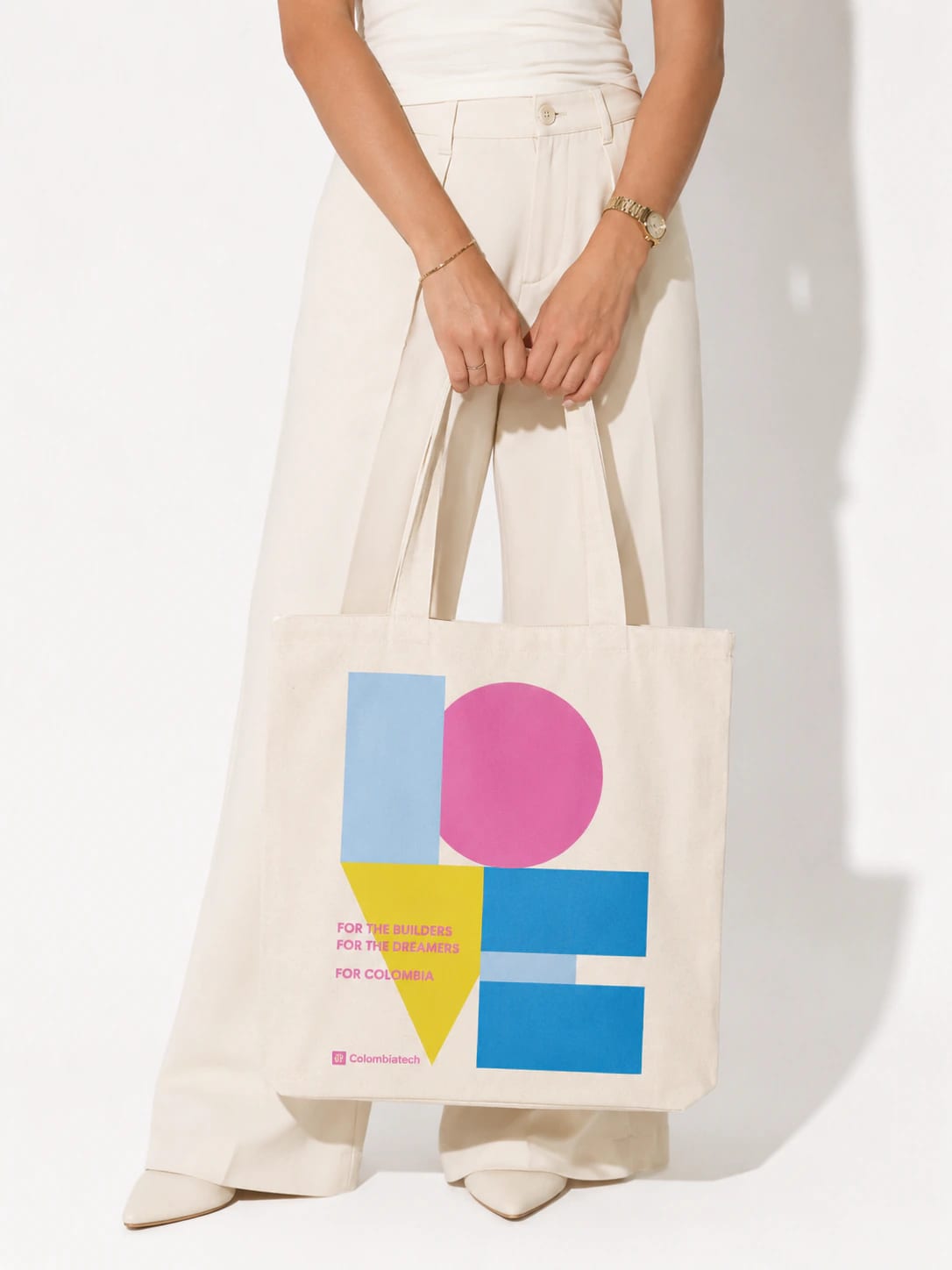 CTW Tote Bag With Love Colombia crudo - imagen 4